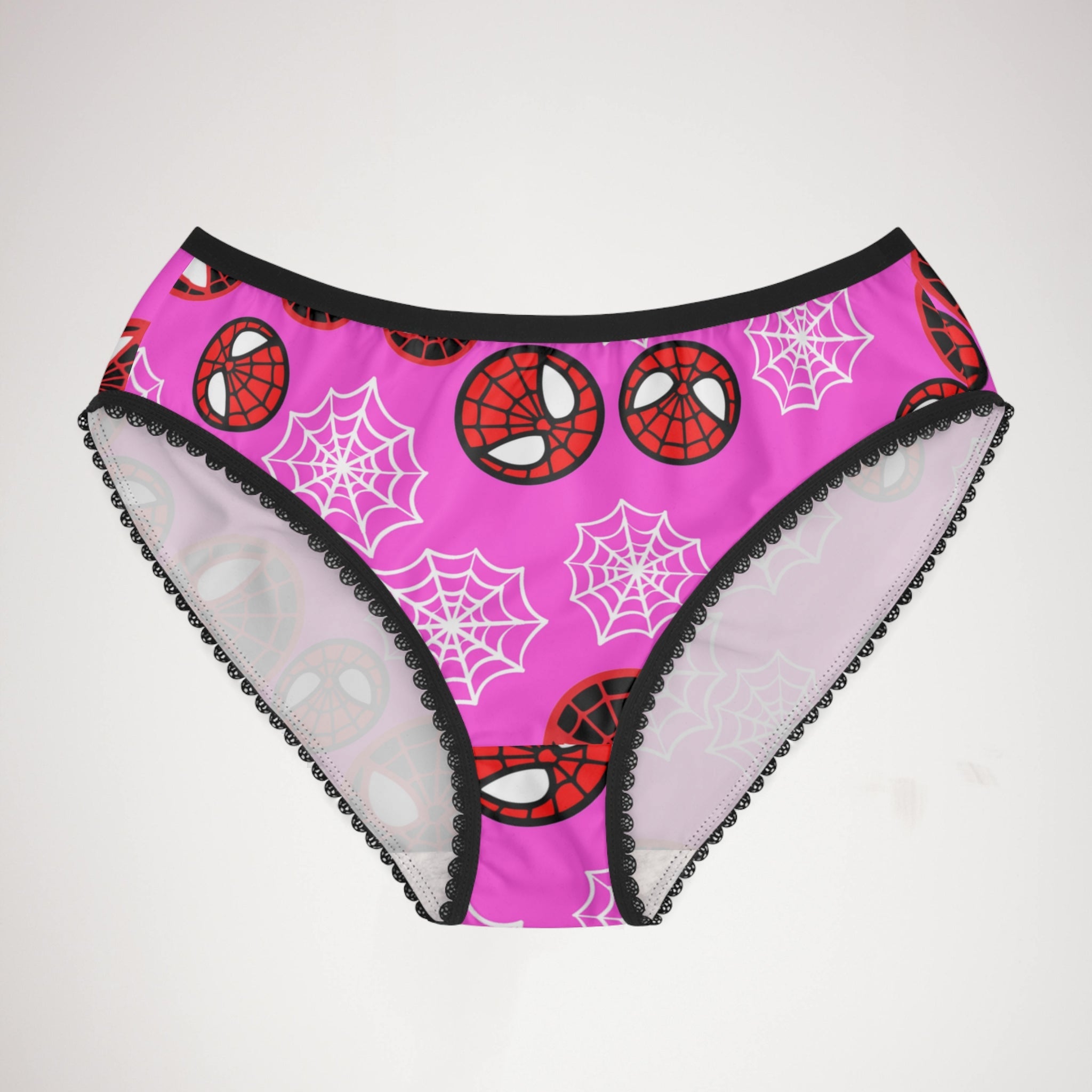 Women's briefs spider circle web pink