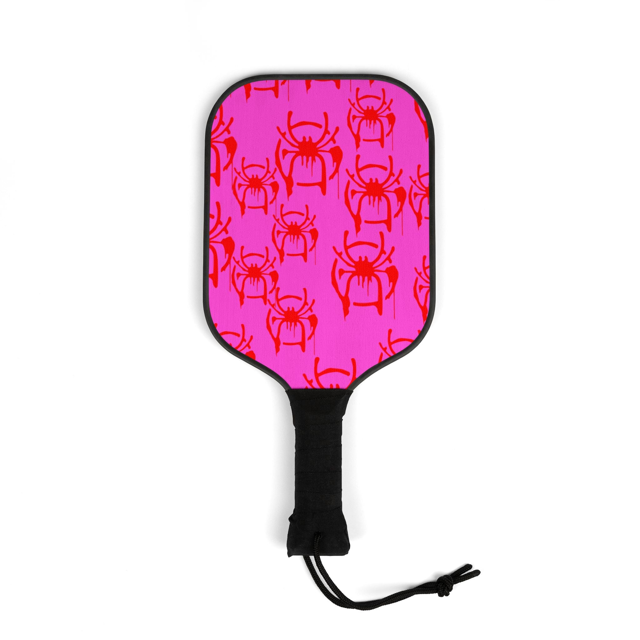 Pickleball kit (2 paddles + 2 balls + transparent bag) only spider web pink