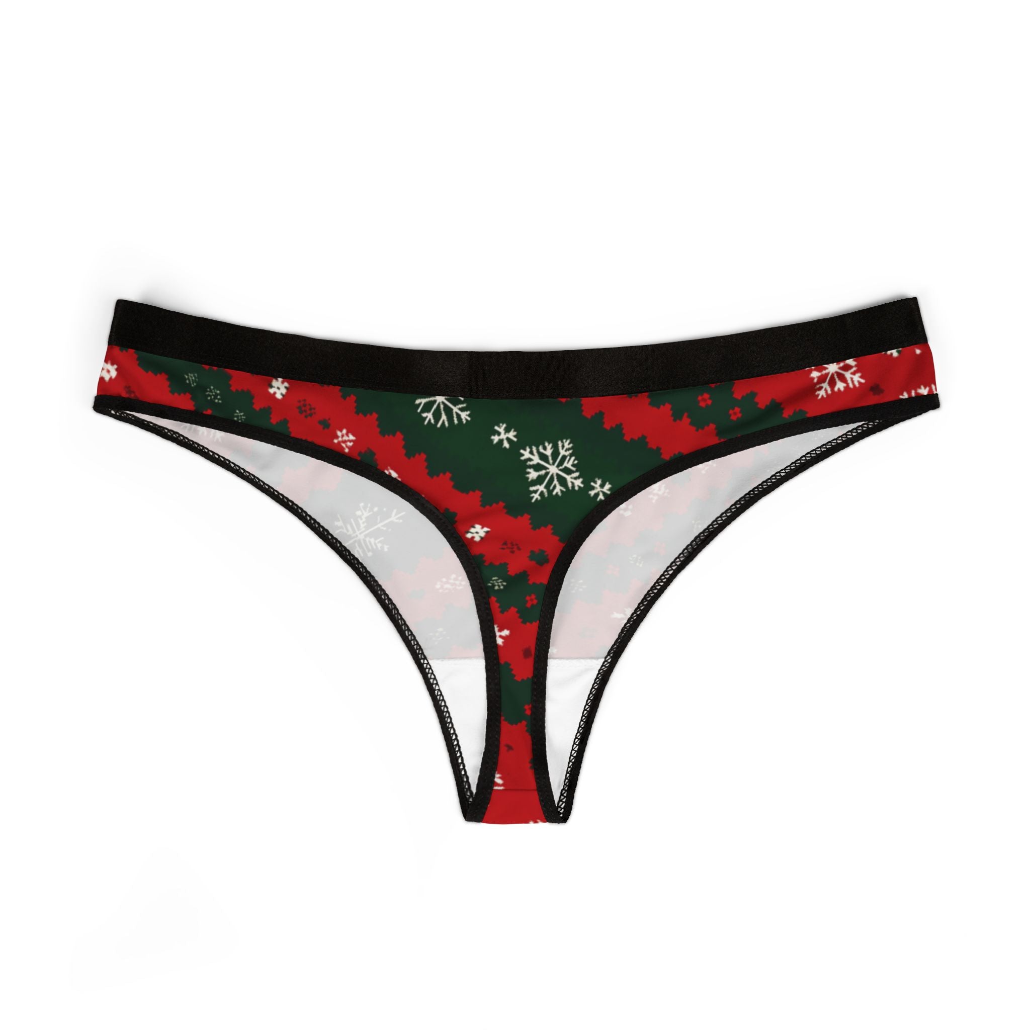 Women's thongs ugly christmas sweater