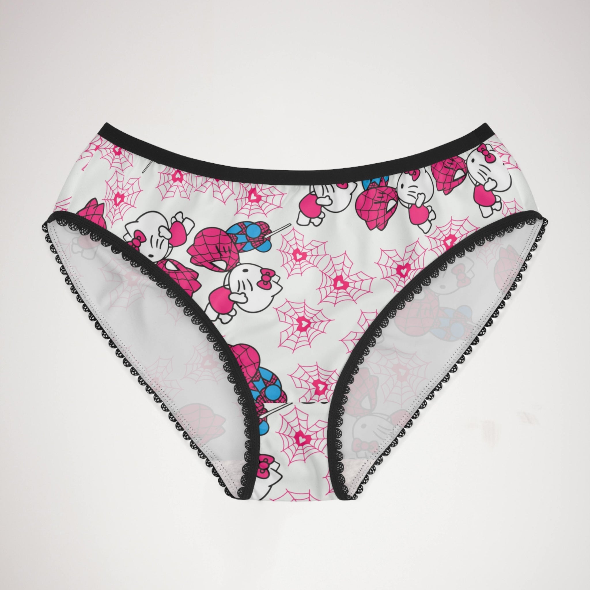 Women's briefs spider kitty white