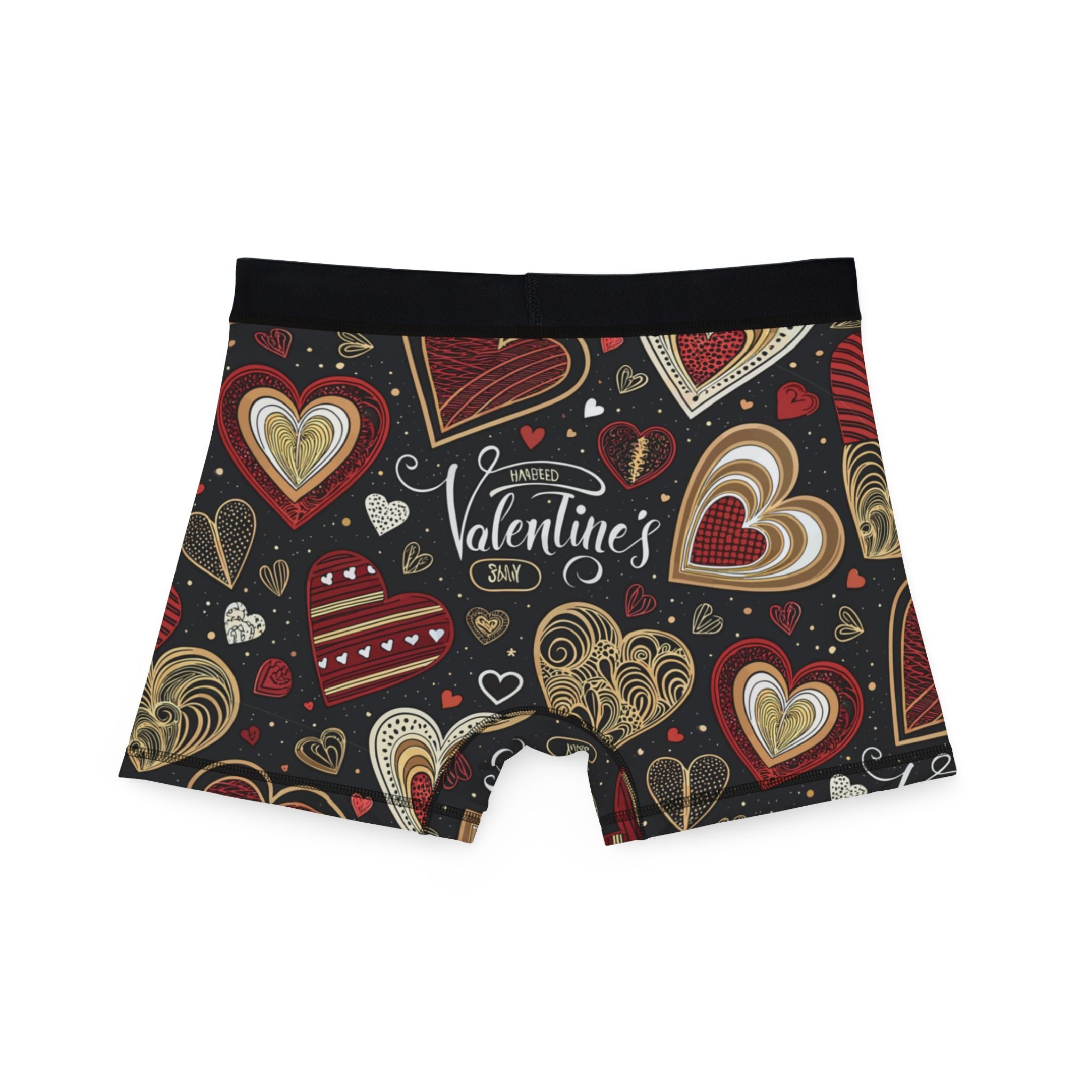 Men's boxers valentine heart retro three