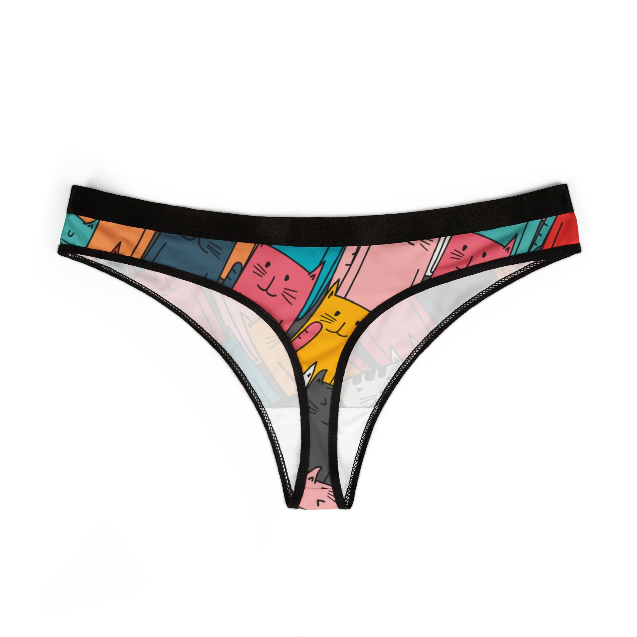 Women's thongs cute cat