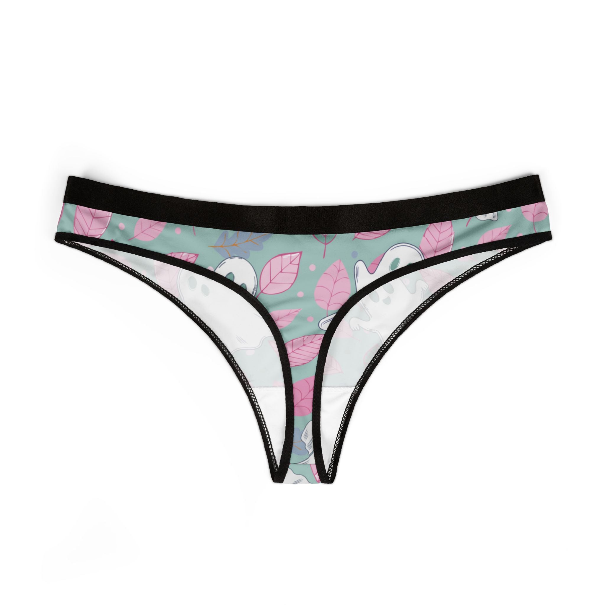 Women's thongs pink halloween