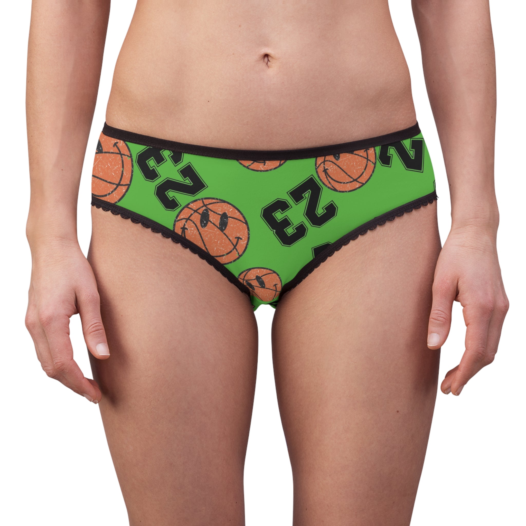 Women's briefs number   basketball green