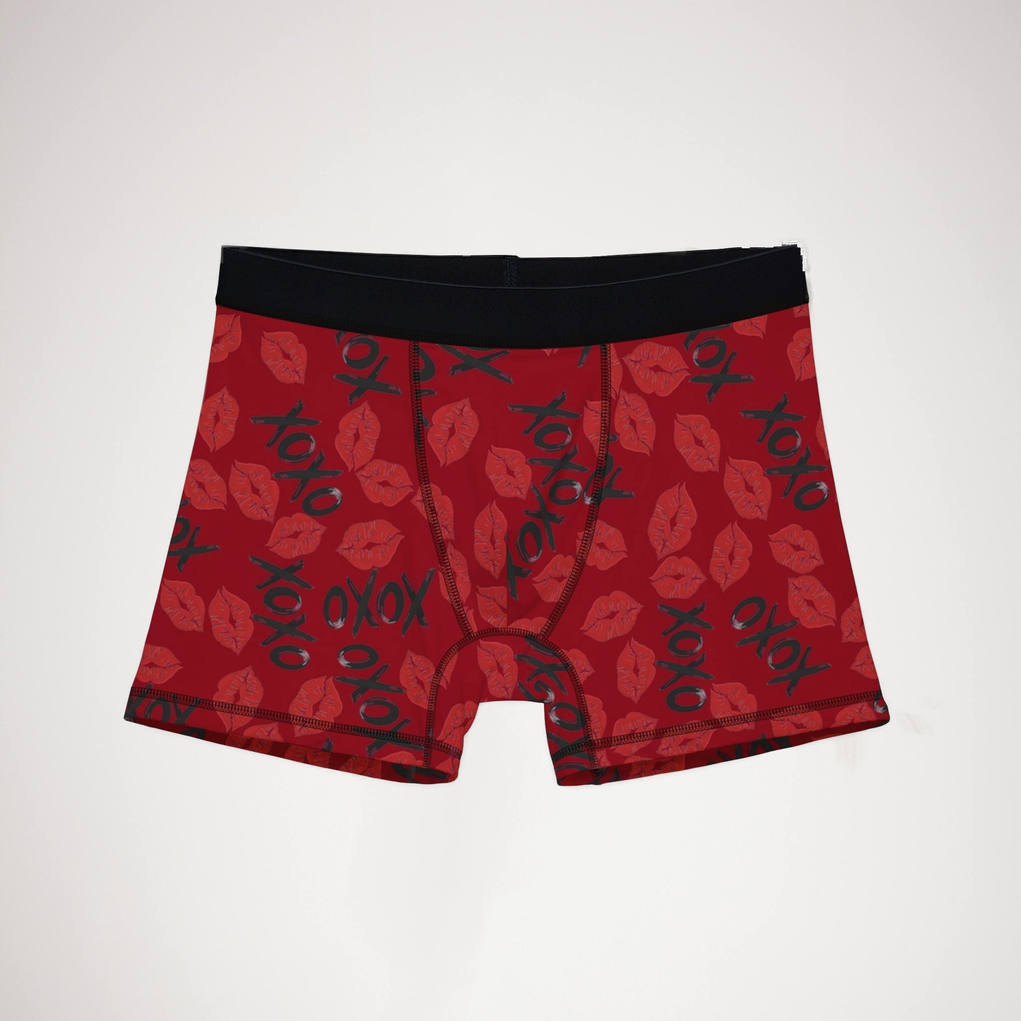 Men's boxers xoxo kiss valentine red