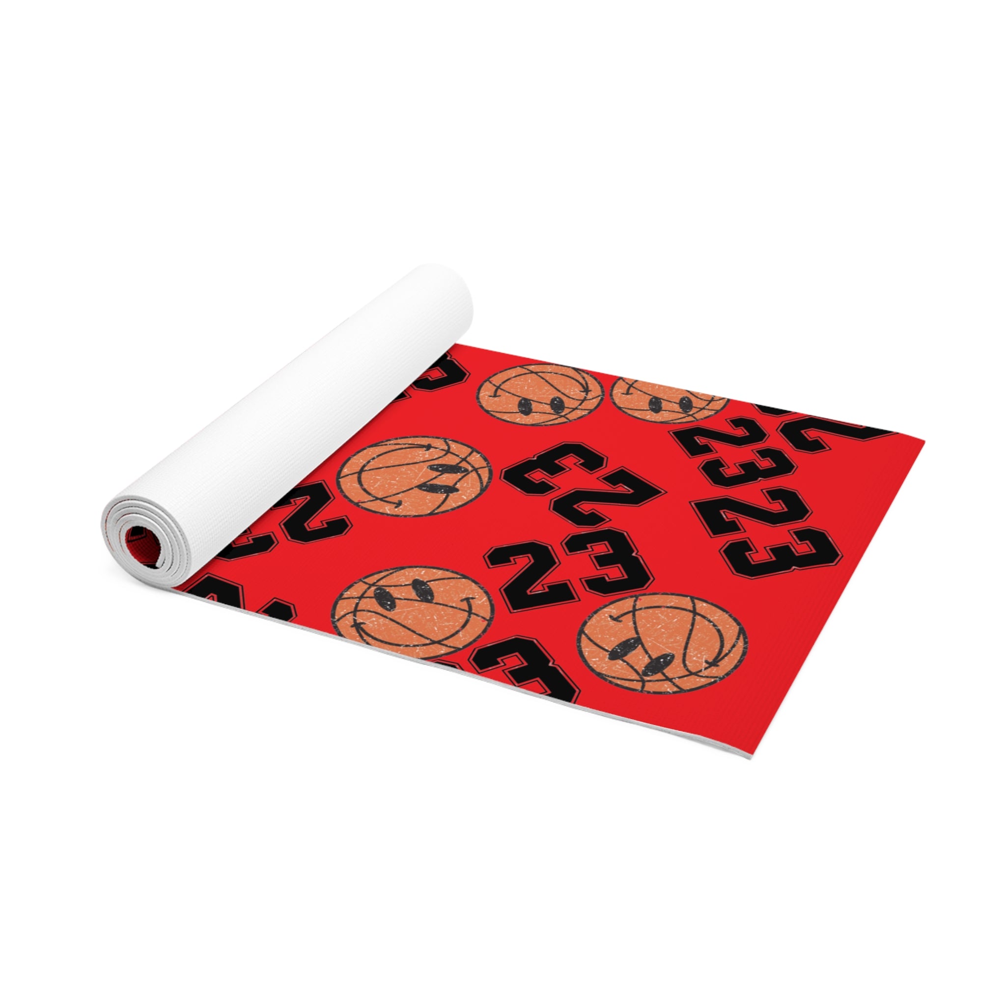 Foam yoga mat number   basketball red