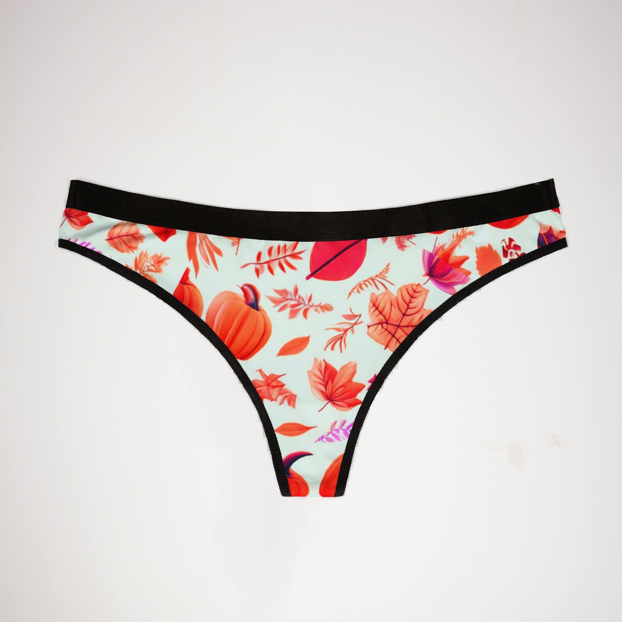 Women's thongs autumn leaves