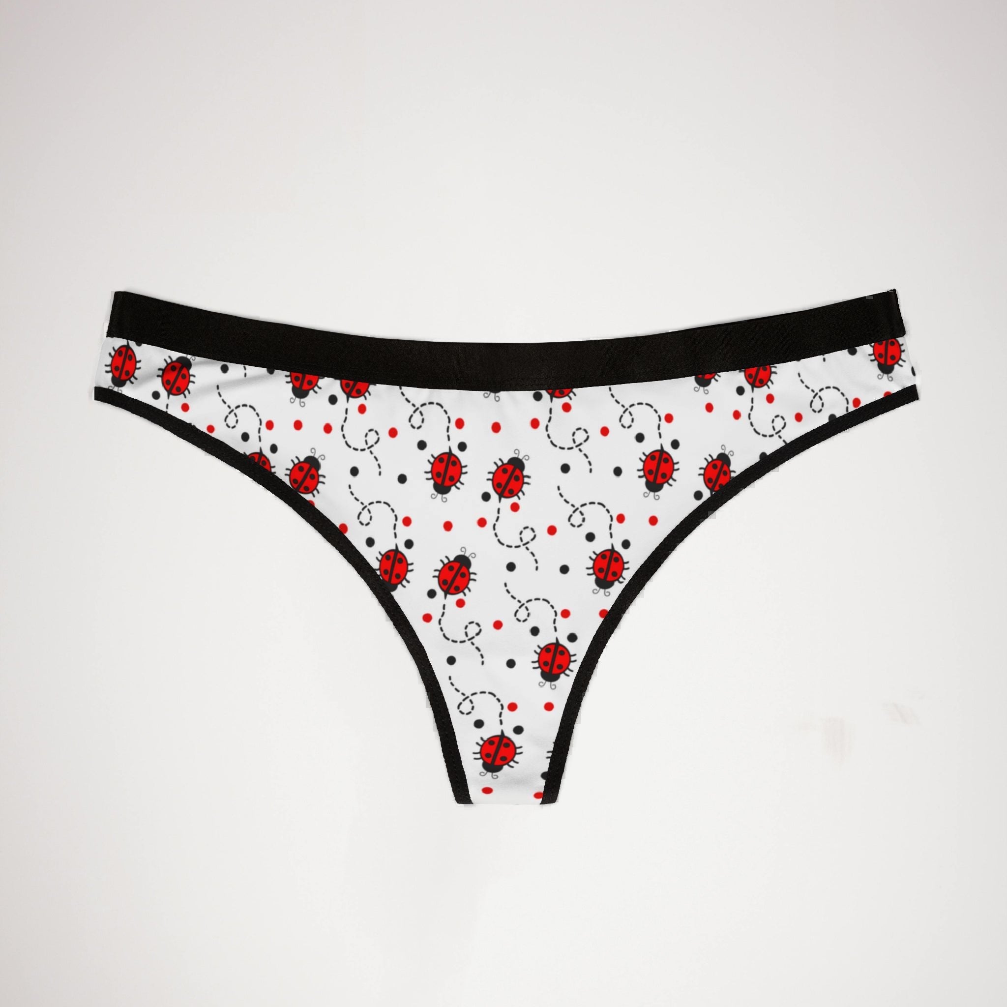 Women's thongs ladybug seamless