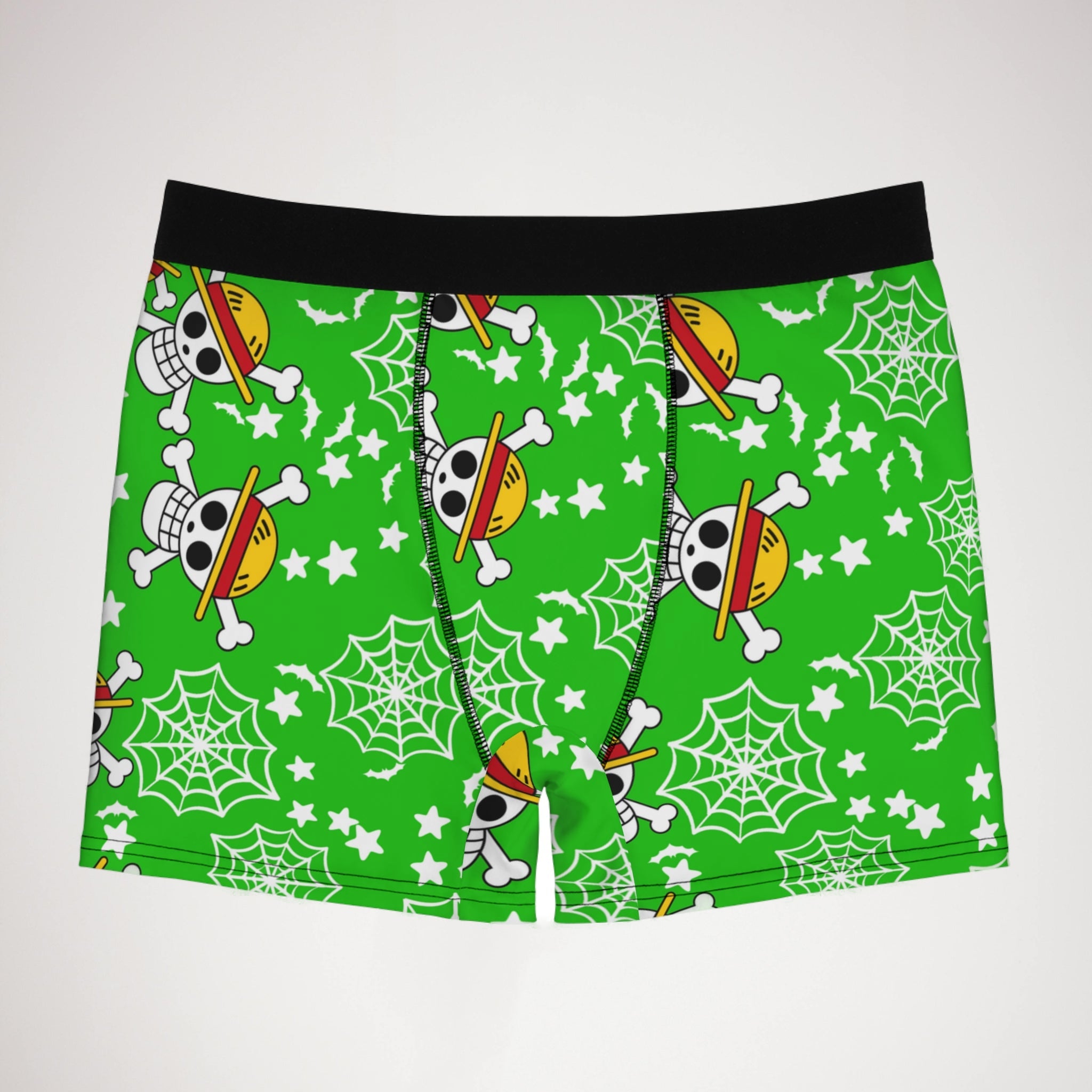 Men's boxer briefs skull anime bats pumpkin halloween green