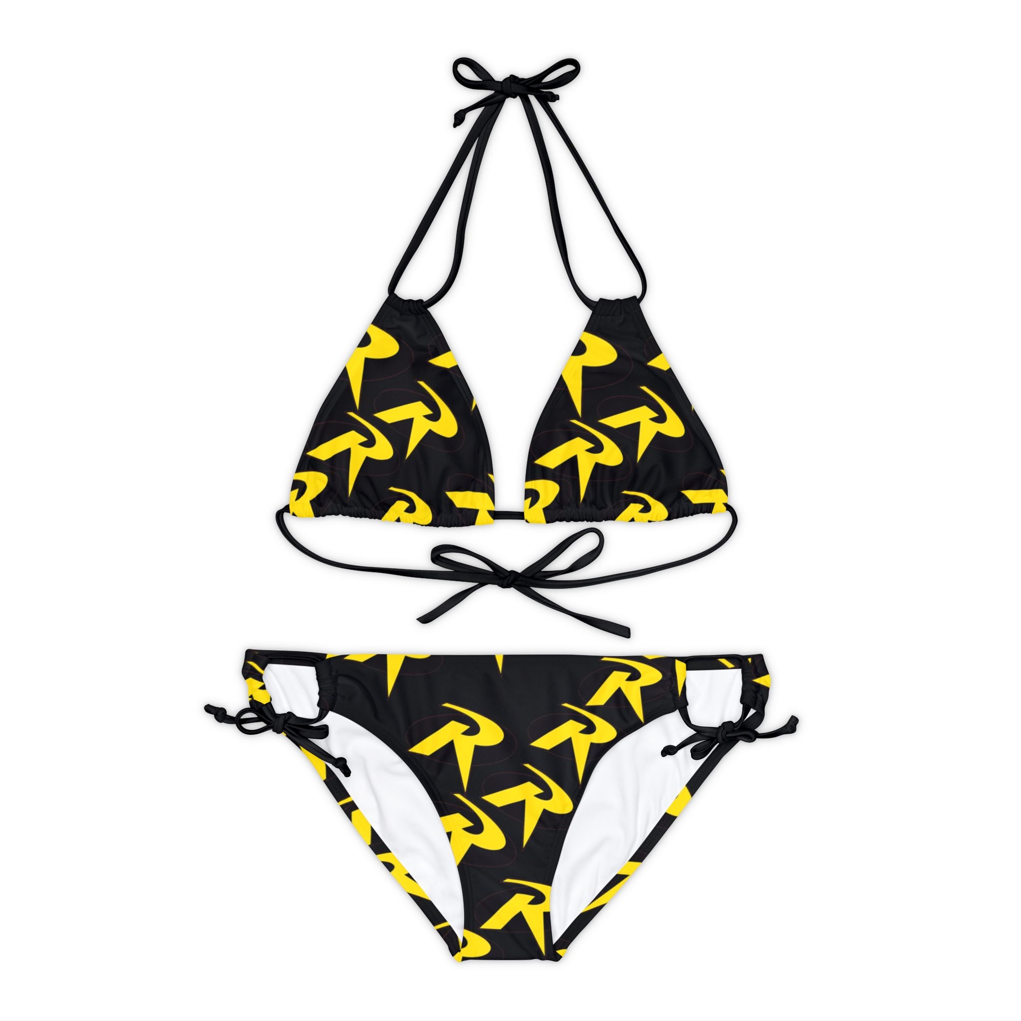 Strappy bikini set robin symbol black