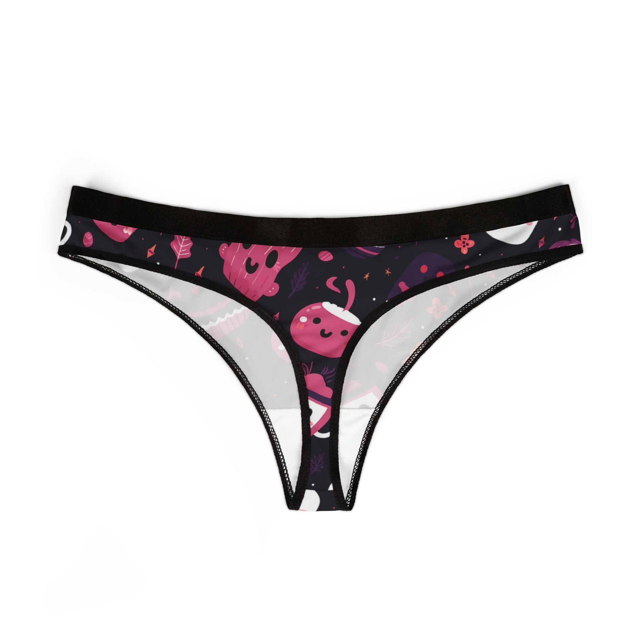 Women's thongs pink halloween