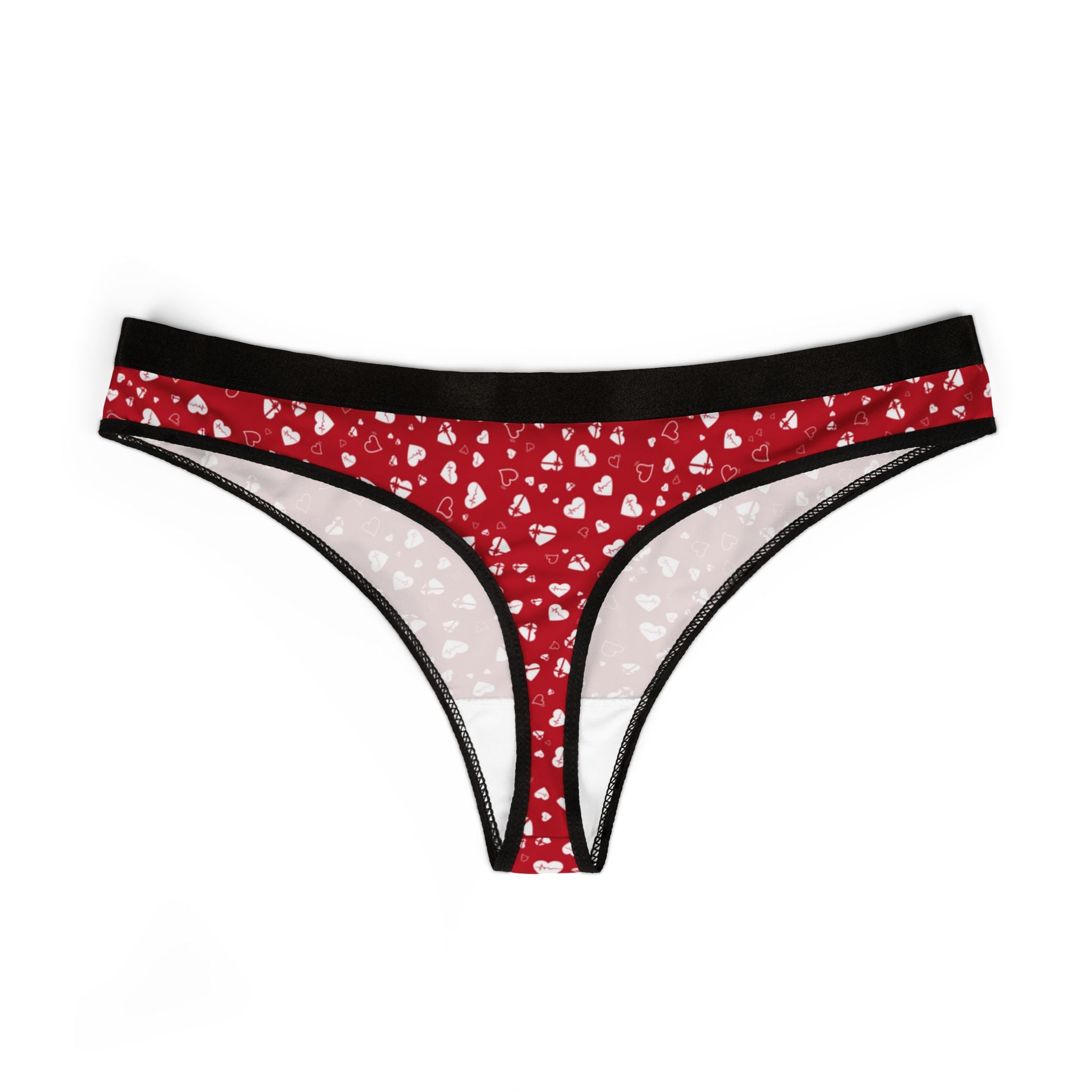 Women's thongs happy valentine's day