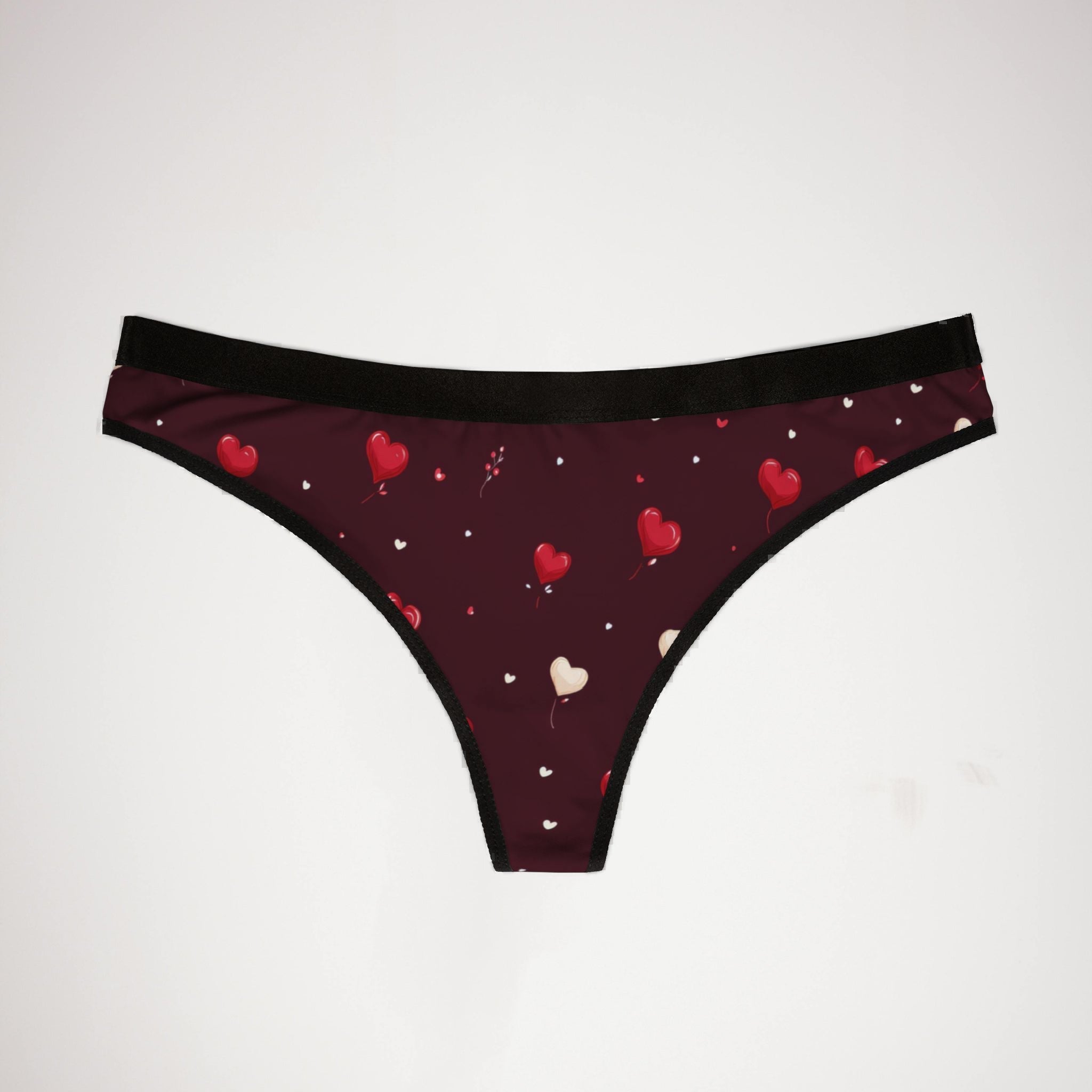 Women's thongs valentine red heart one one