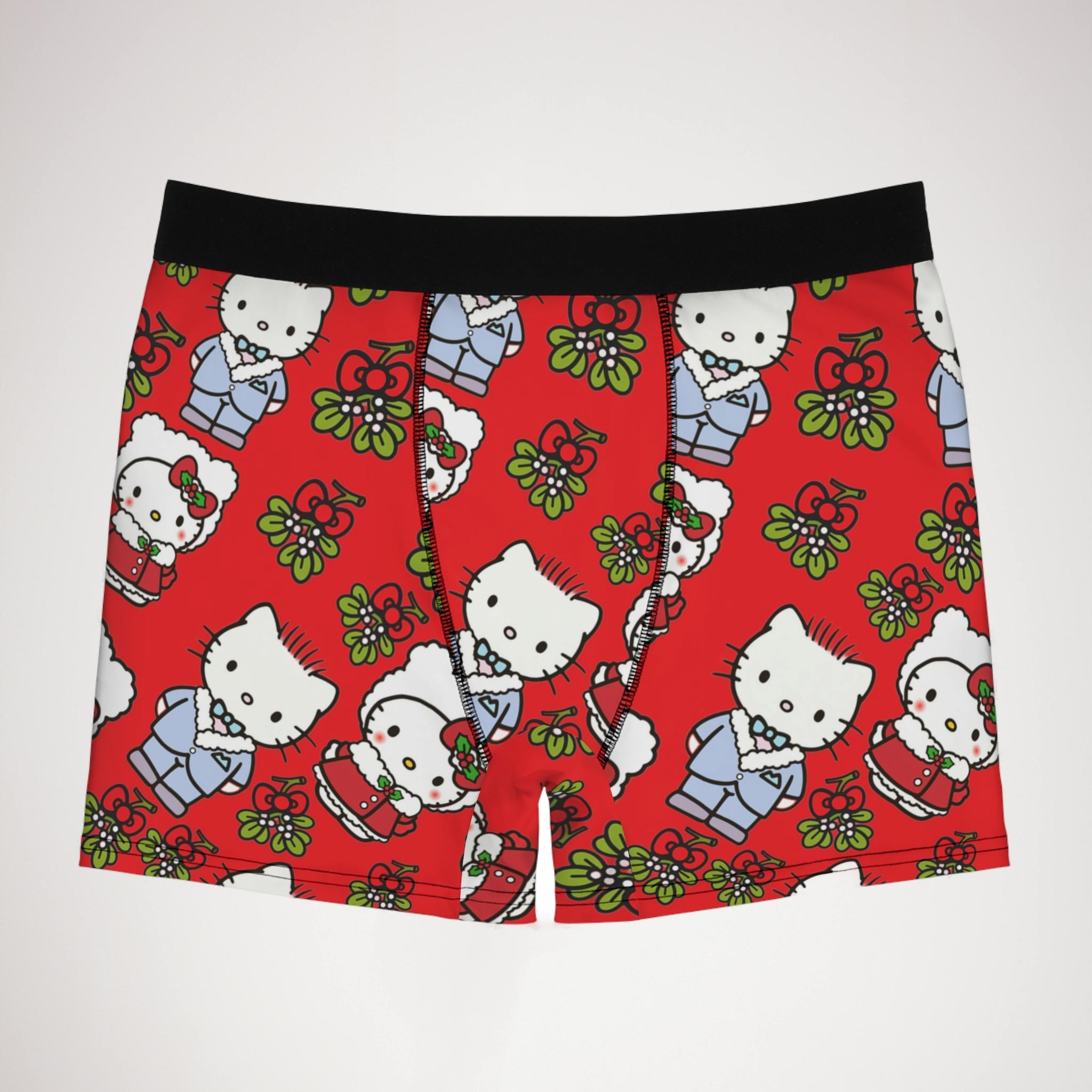 Men's boxer briefs kitty wedding valentine red