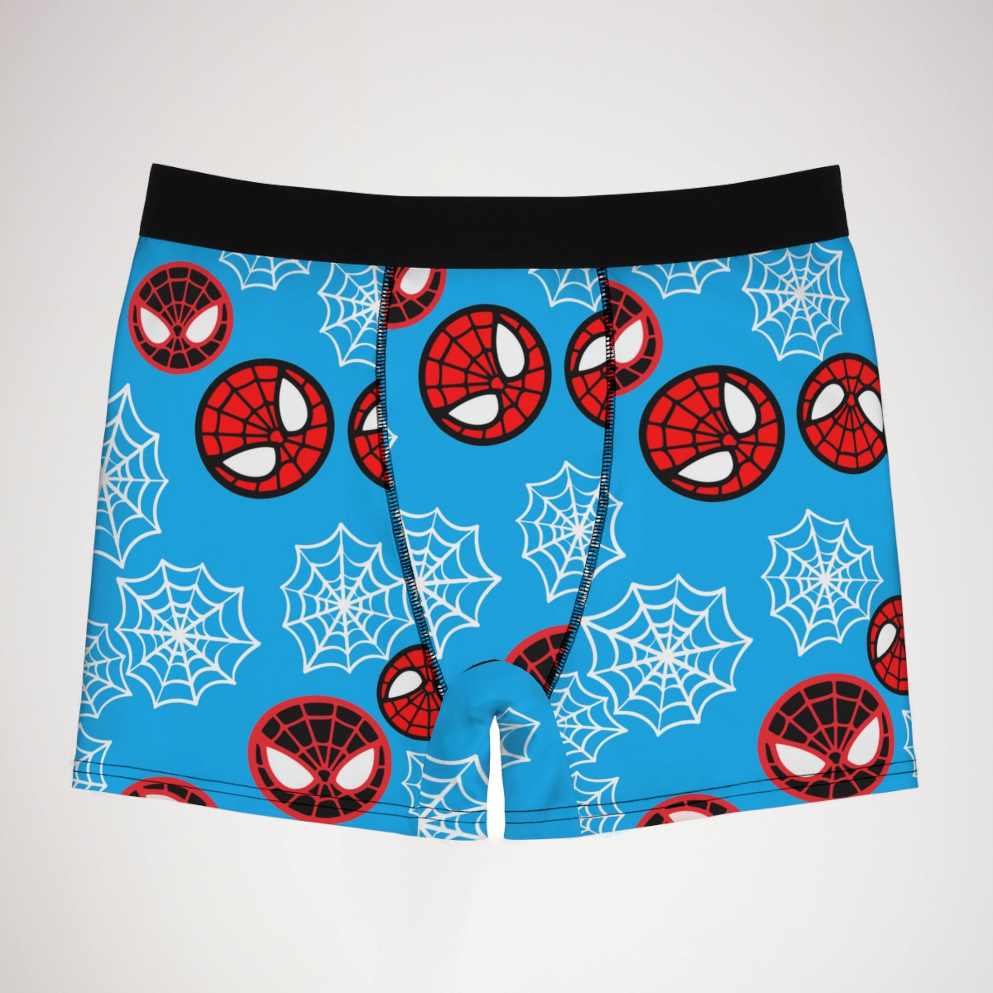 Men's boxer briefs spider circle web cyan