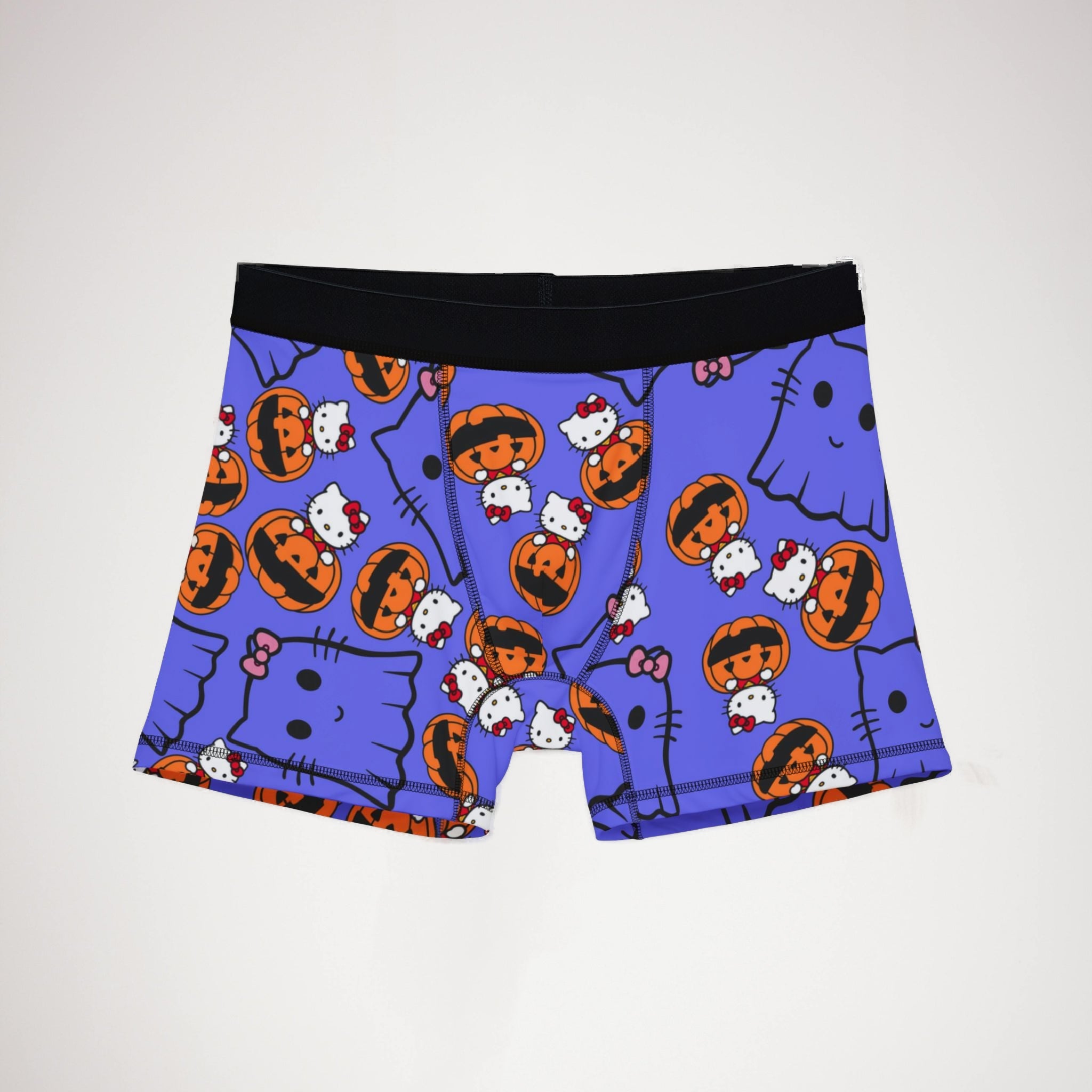 Men's boxers kitty pumpkin cute ghost blue