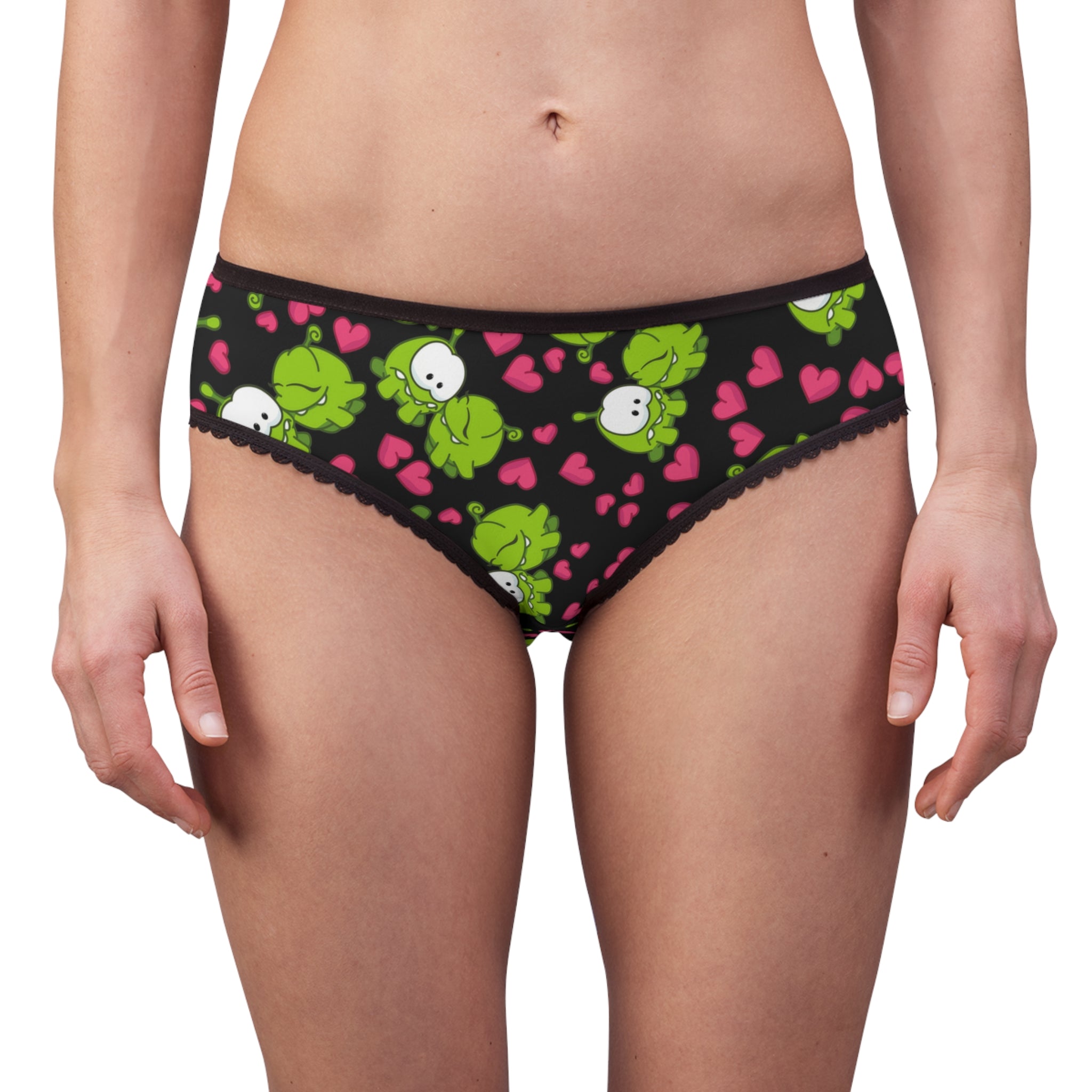 Women's briefs om nom kiss valentine black