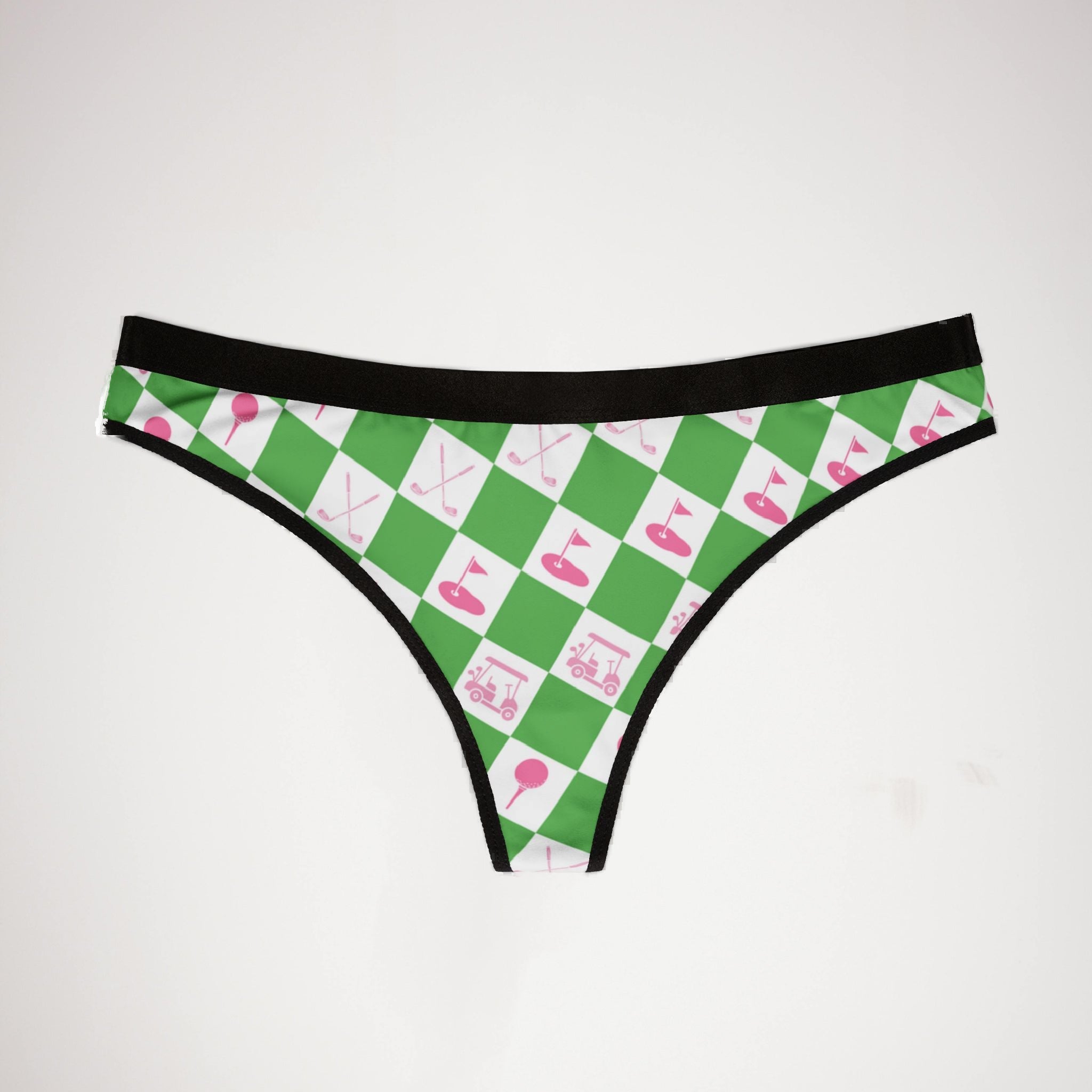 Women's thongs pink golf