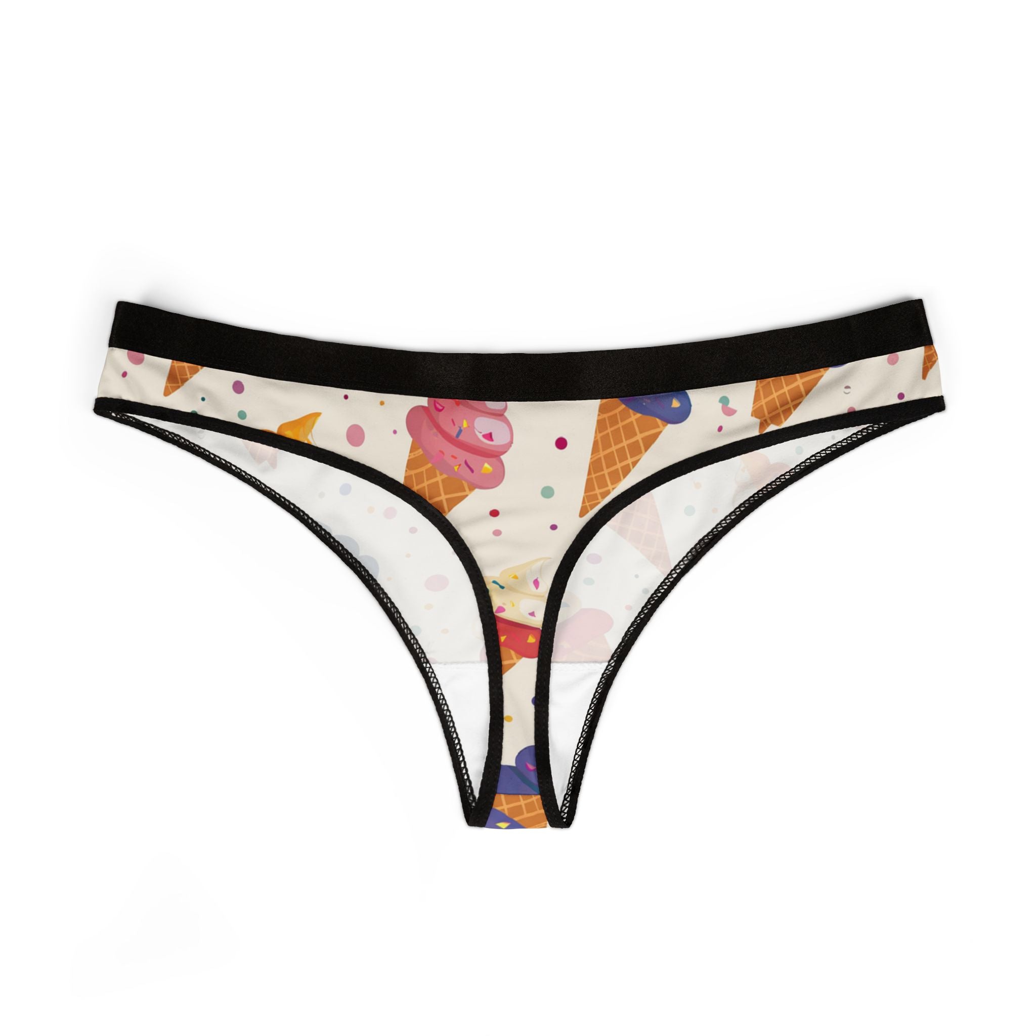 Women's thongs minimal ice cream