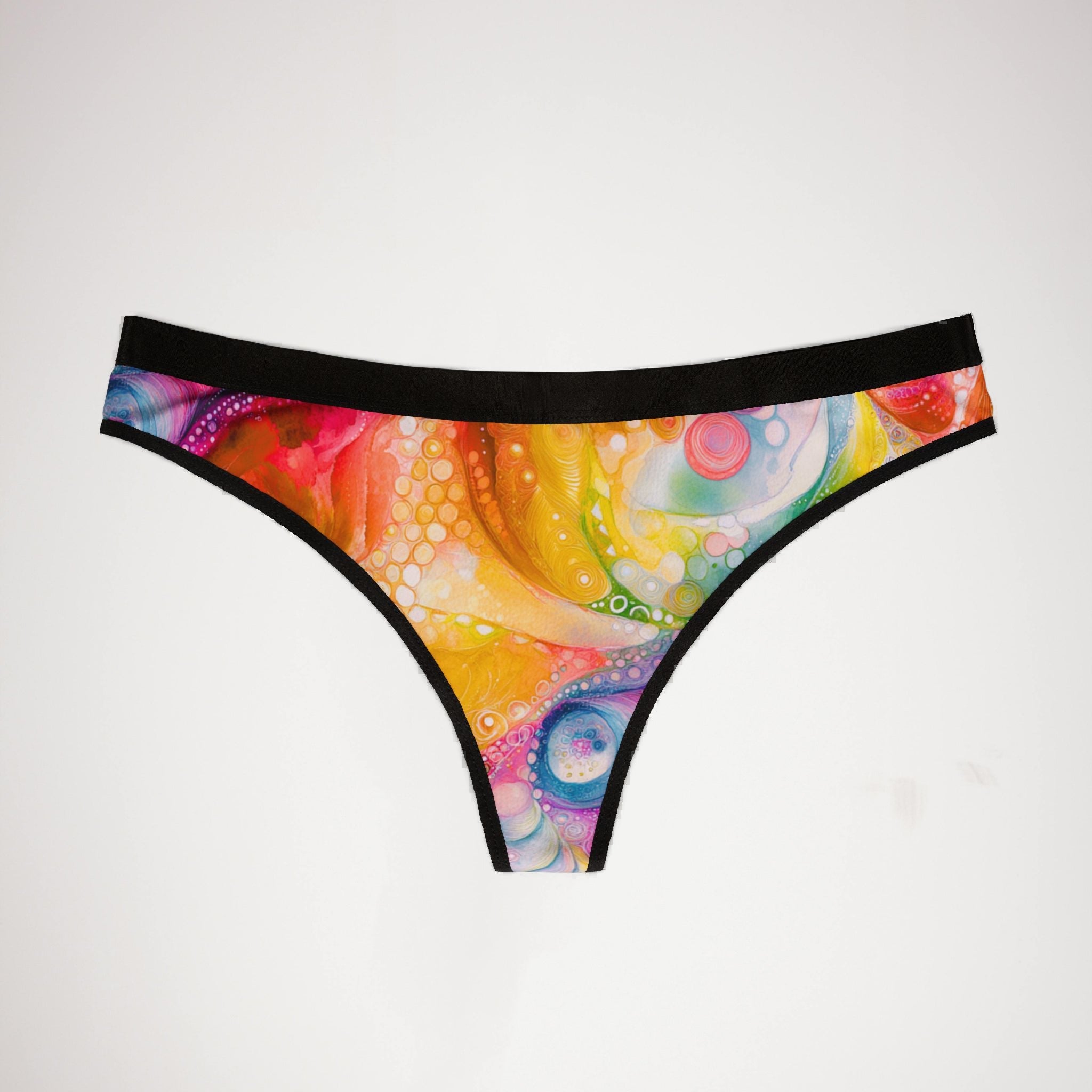 Women's thongs watercolor abstract