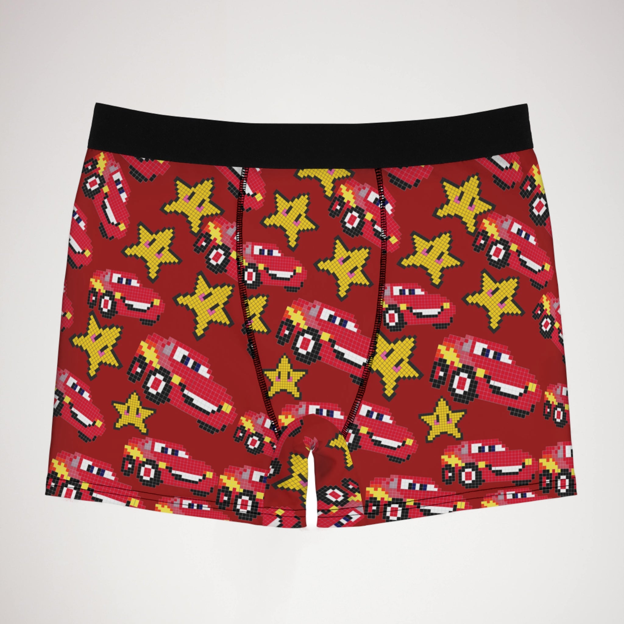 Men's boxer briefs mcqueen stars red