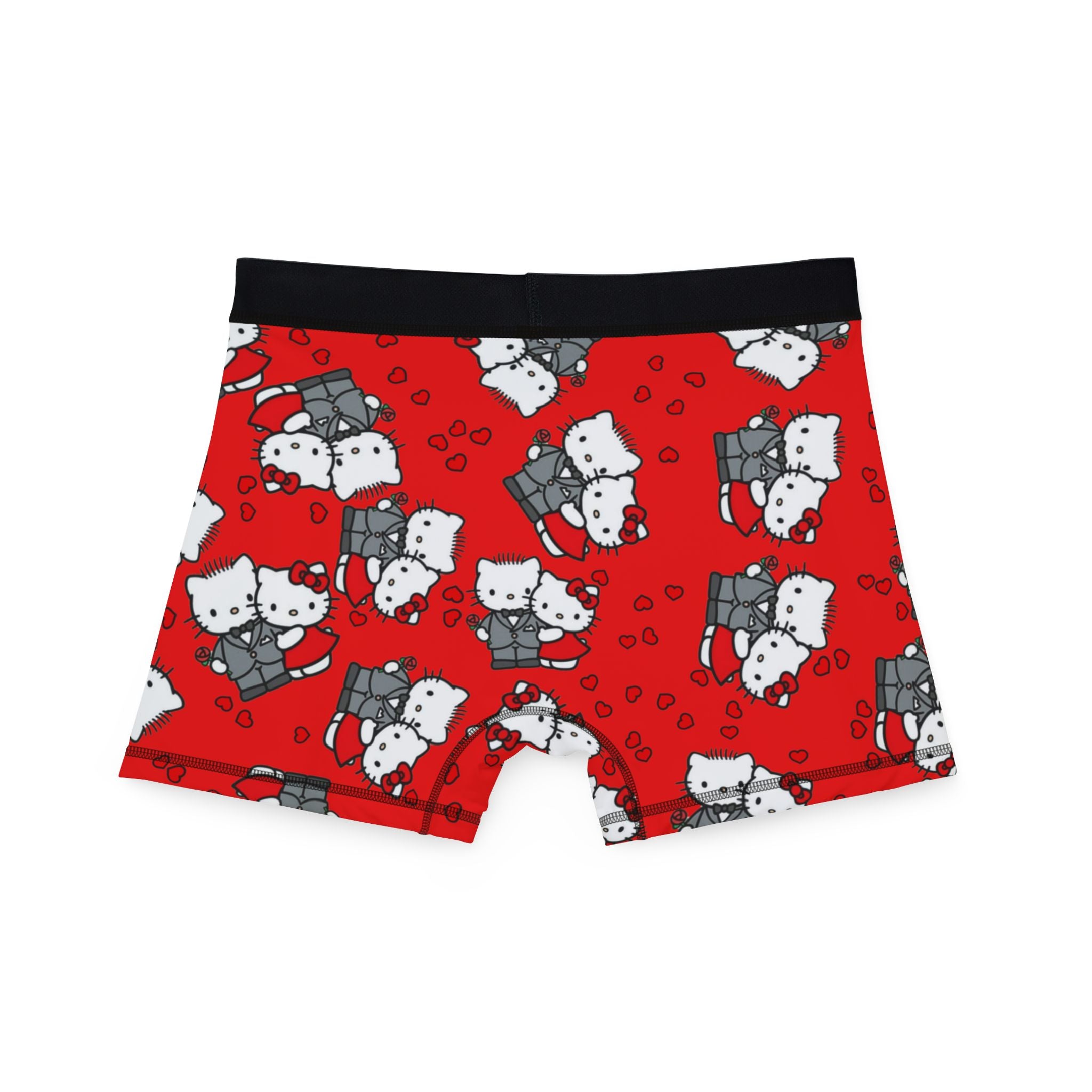 Men's boxers kitty wedding anniversary red