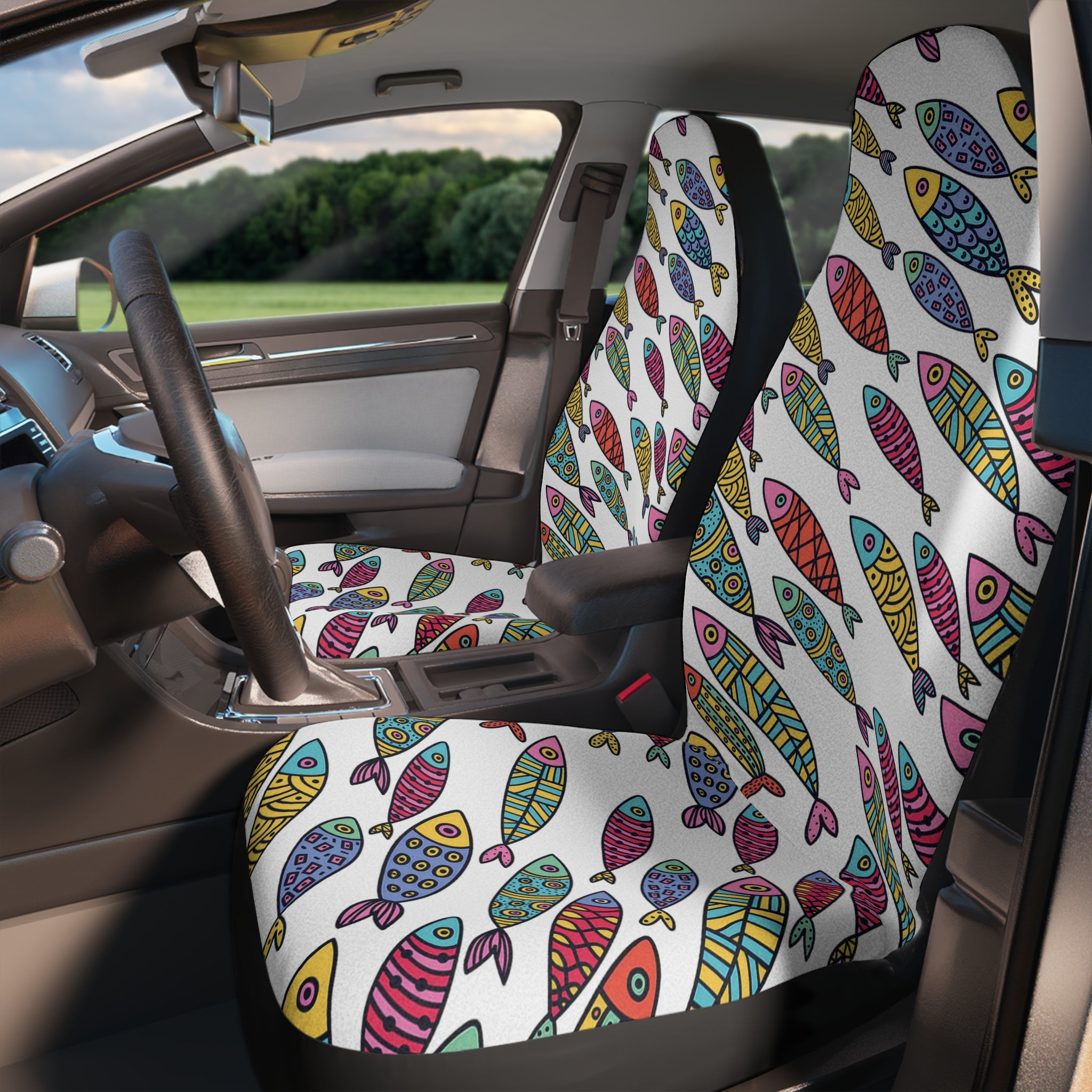 Auto Car Chair Seat Covers cute fishes