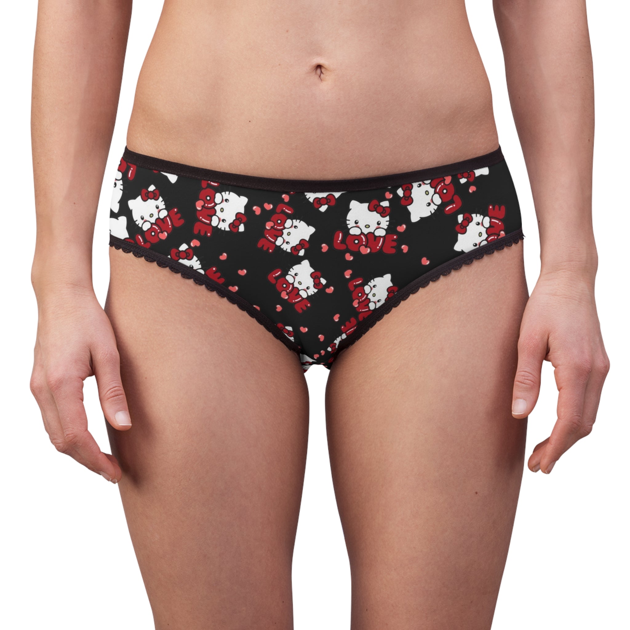 Women's briefs kitty valentine love black