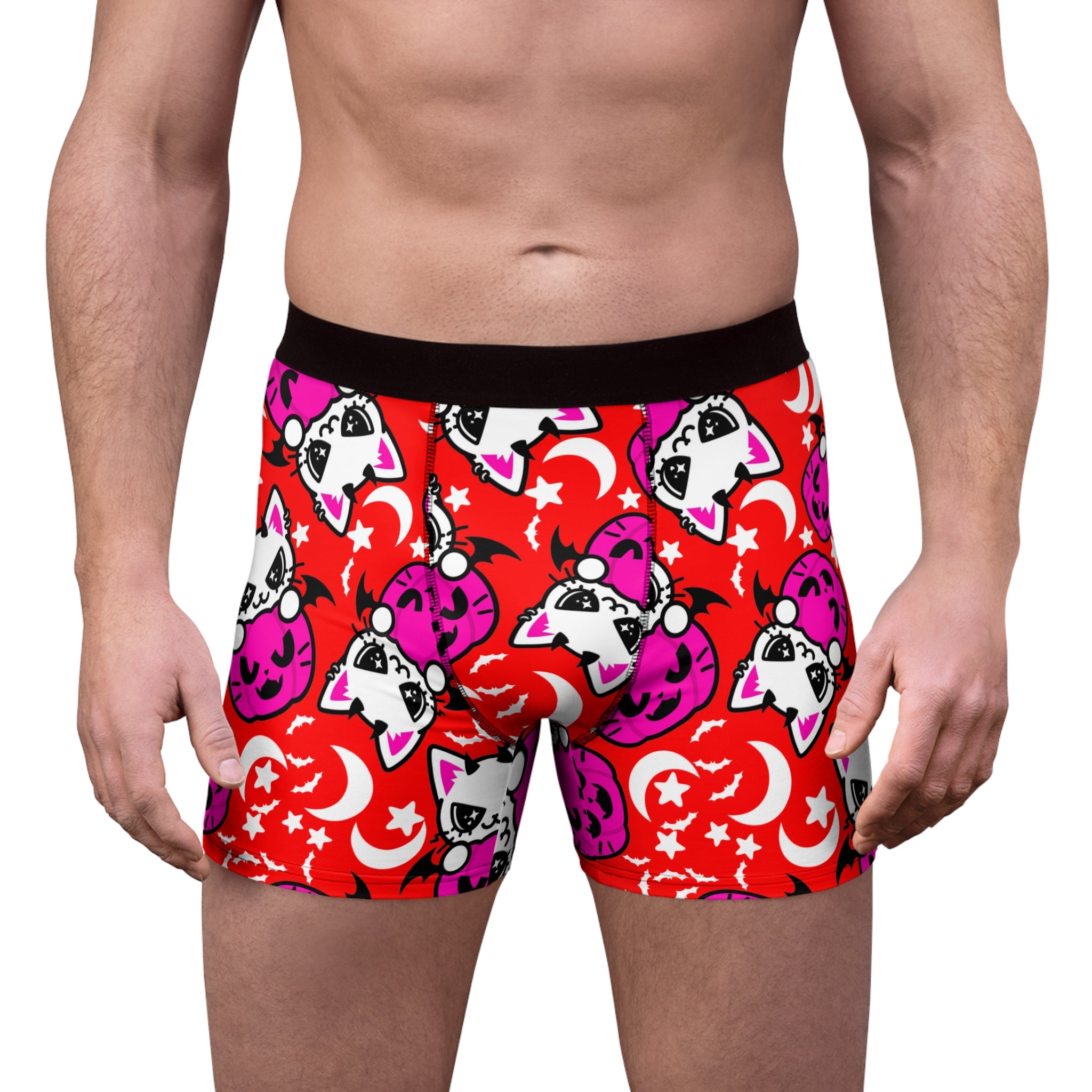 Men's boxer briefs cat kitty bumpkin halloween red