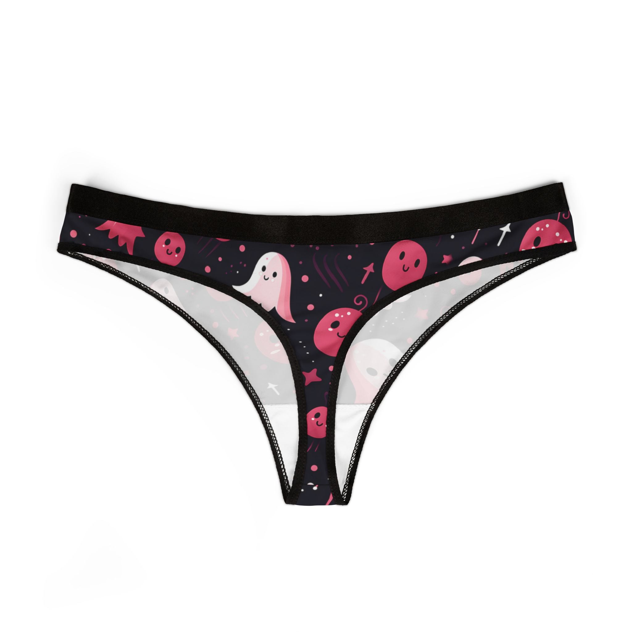 Women's thongs pink halloween