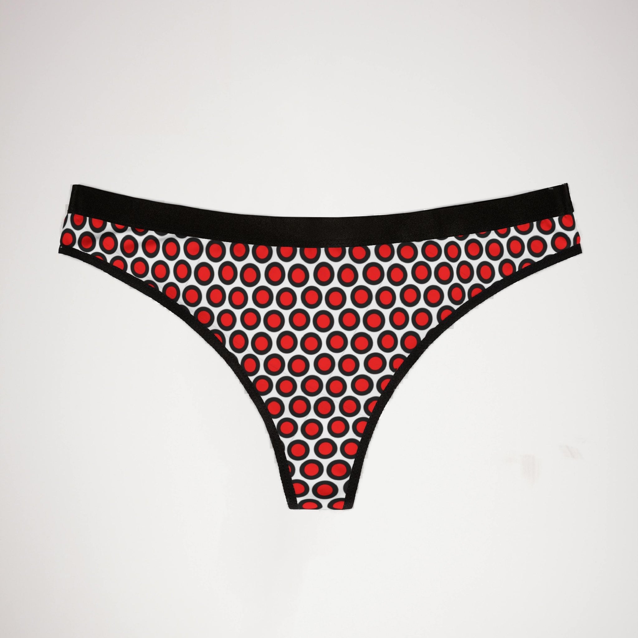 Women's thongs black and red