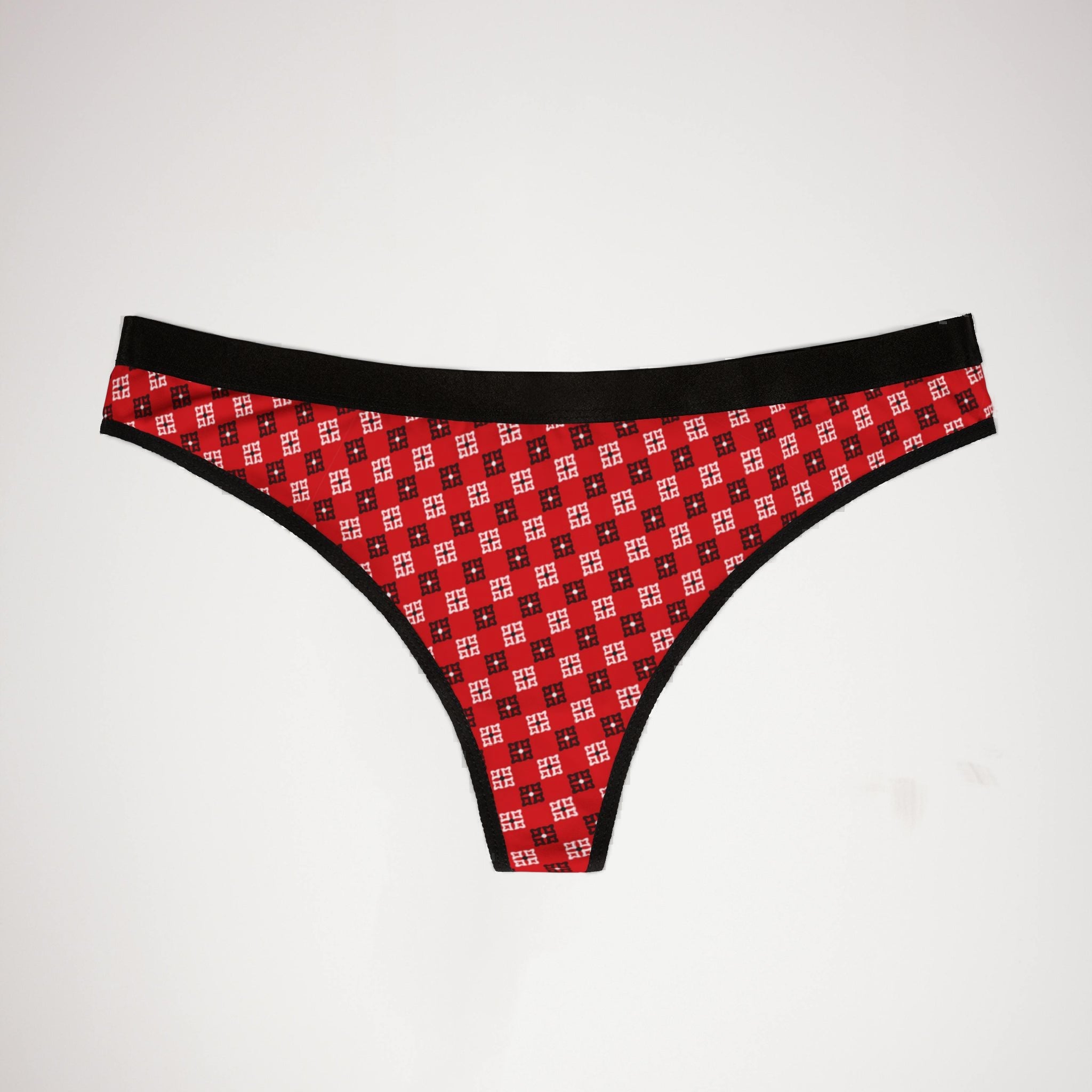 Women's thongs red bandana
