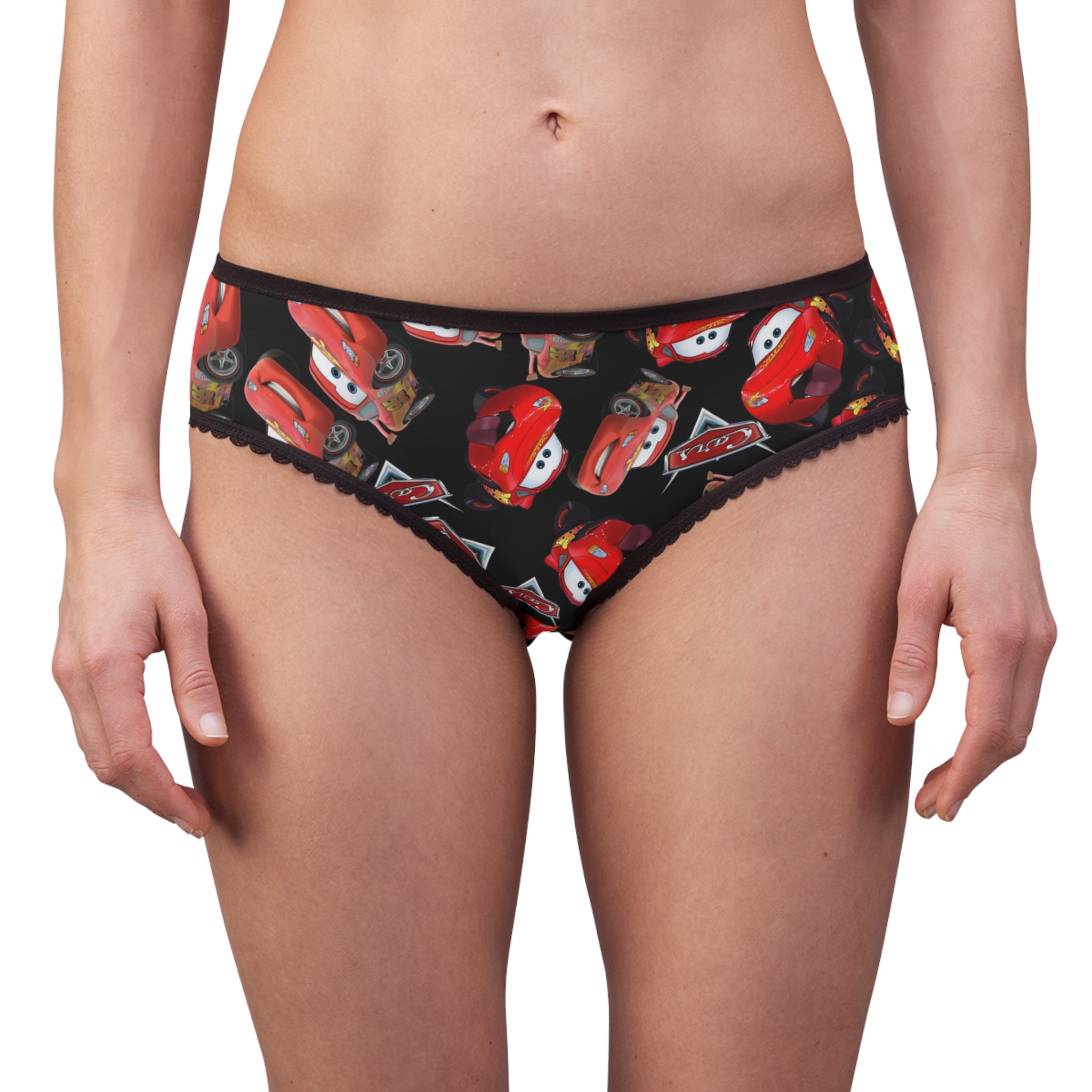 Women's briefs funny% mcqueen black