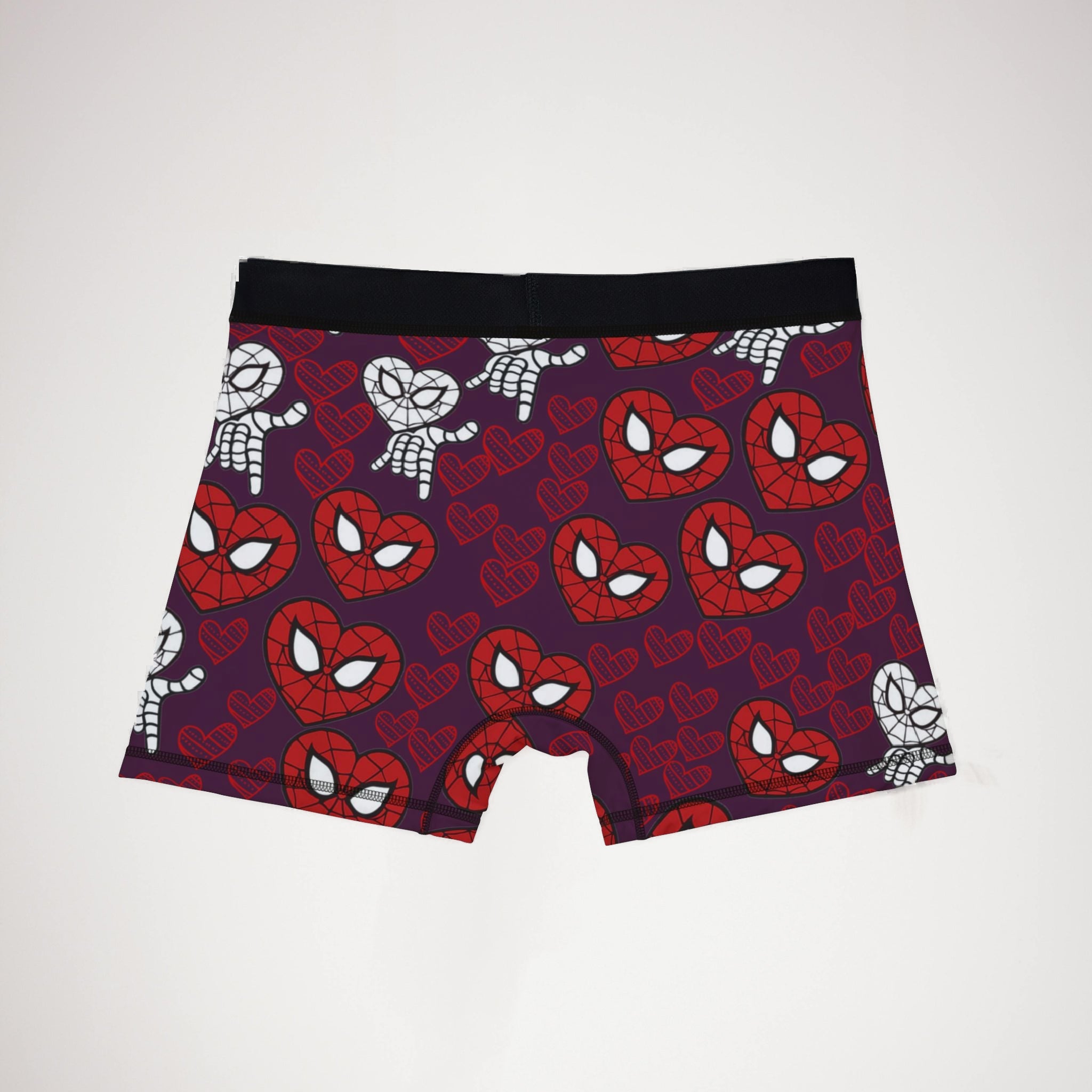 Men's boxers spider heart kiss violet