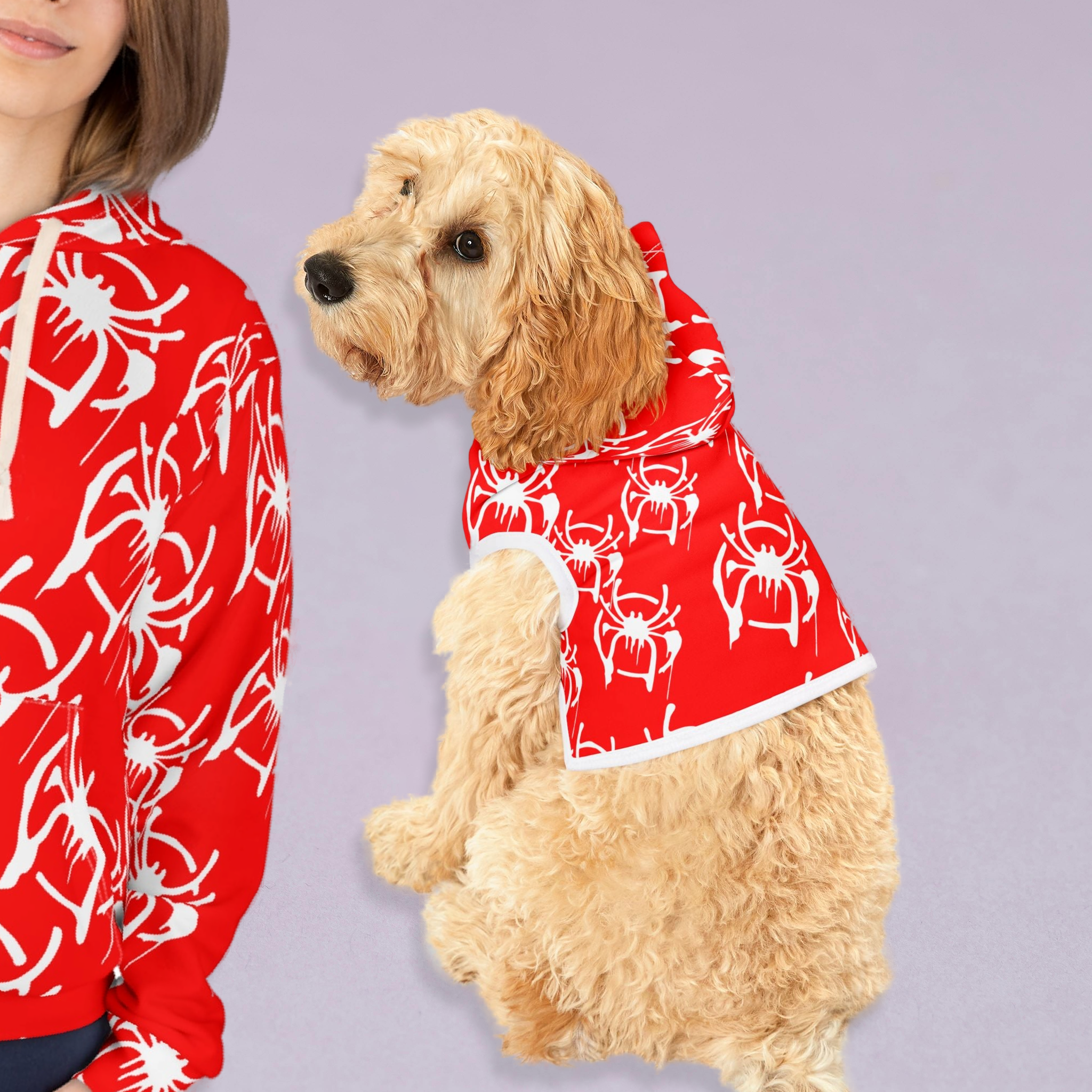 Matching Cat & Dog Pet and Owner Outfits only spider web unisex sweaters/hoodies