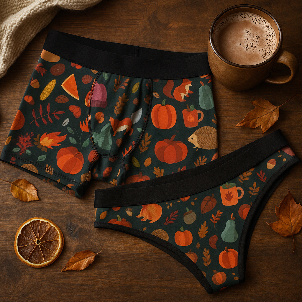 Matching underwear Cosy Autumn One One for couples boxer & thong set