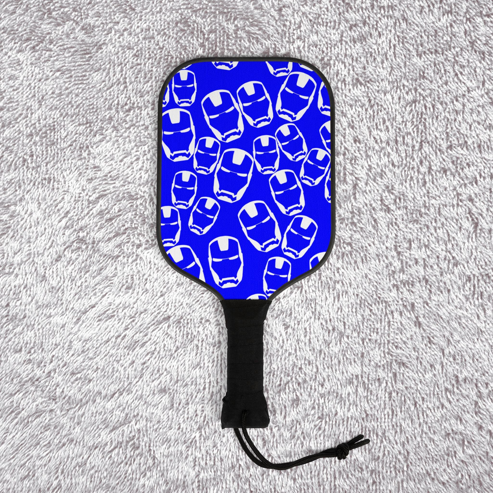 Pickleball kit (2 paddles + 2 balls + transparent bag) iron man blue