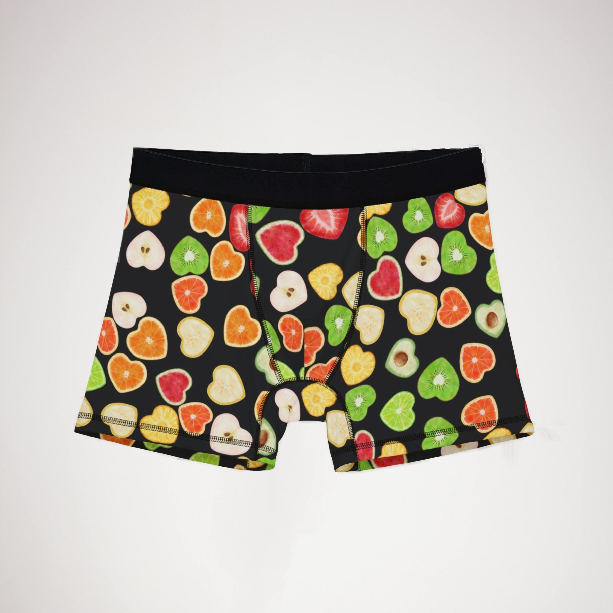 Men's boxers heart fruits black