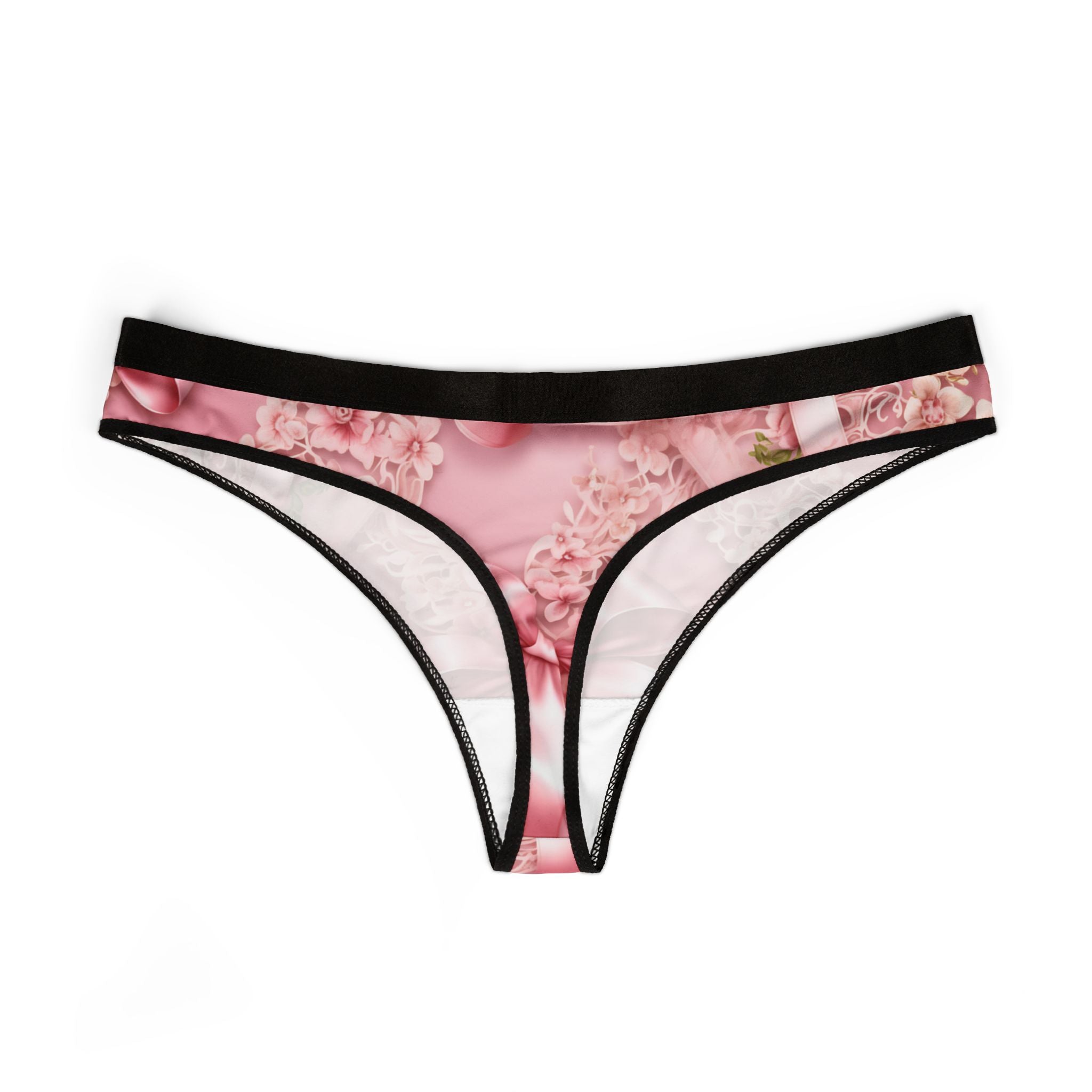 Women's thongs pink valentine