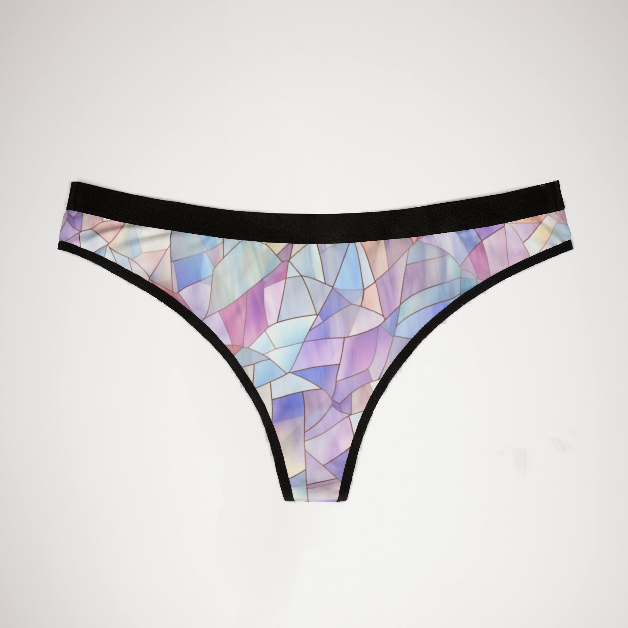 Women's thongs pastel stained glass