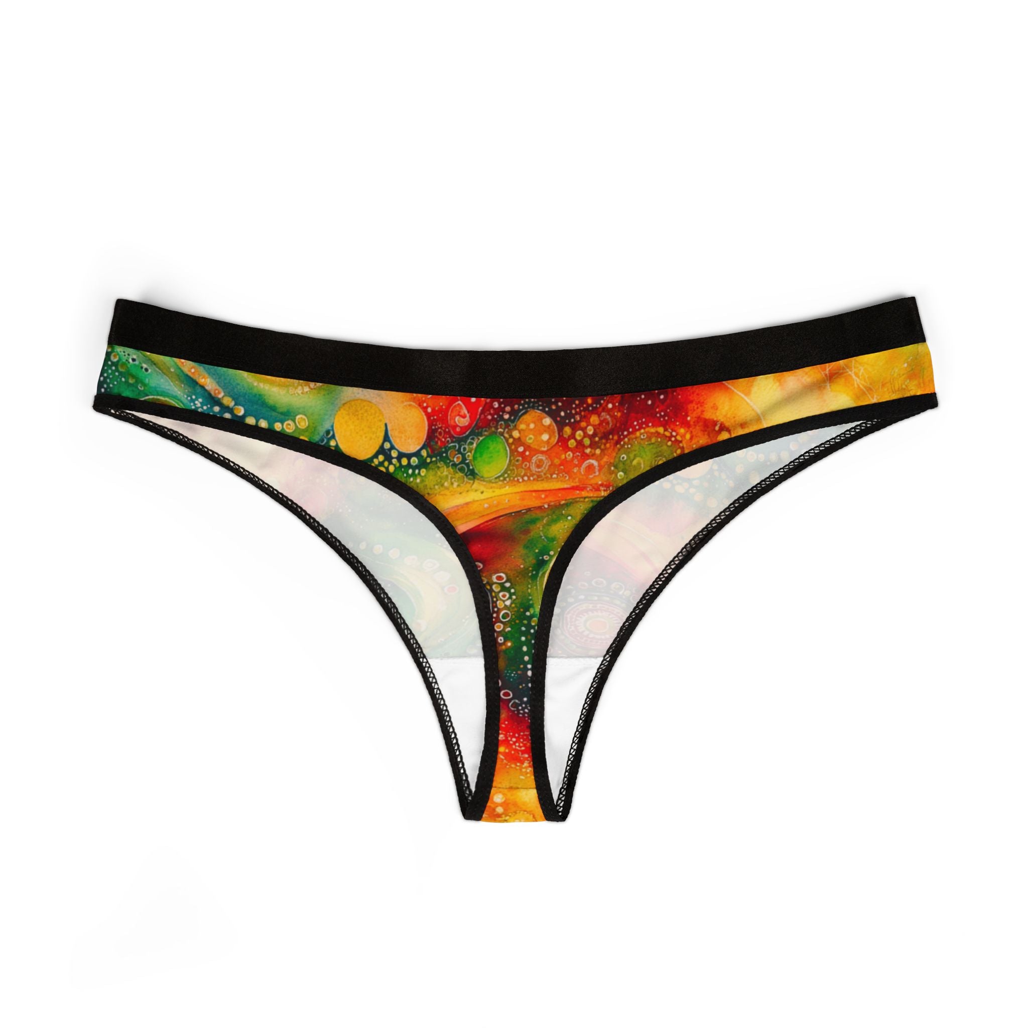 Women's thongs watercolor abstract