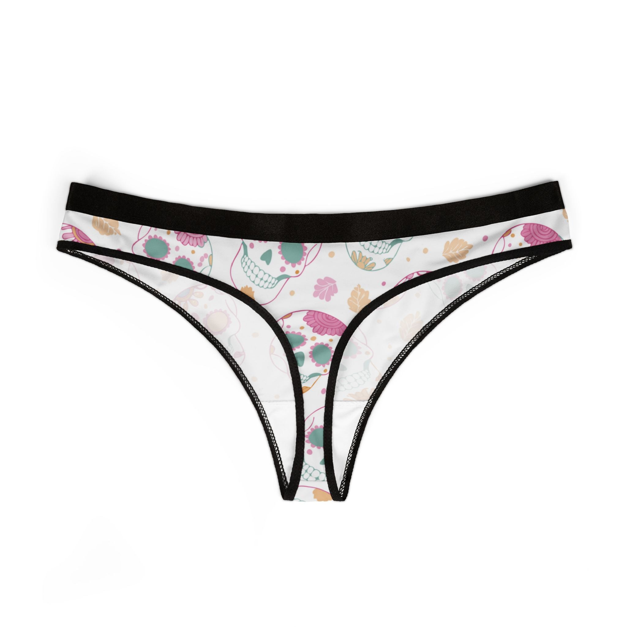 Women's thongs pink halloween