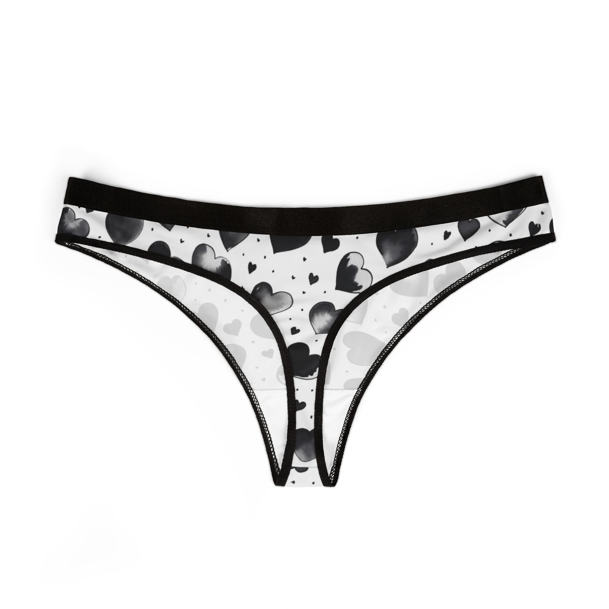 Women's thongs valentines day heart extra