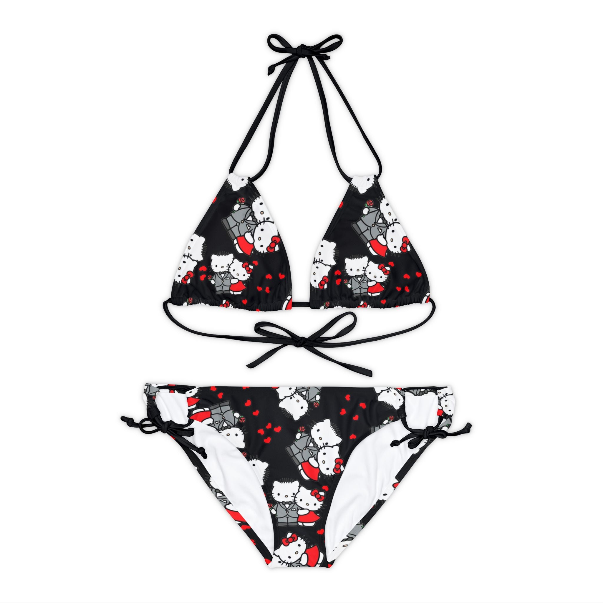 Strappy bikini set kitty wedding anniversary black