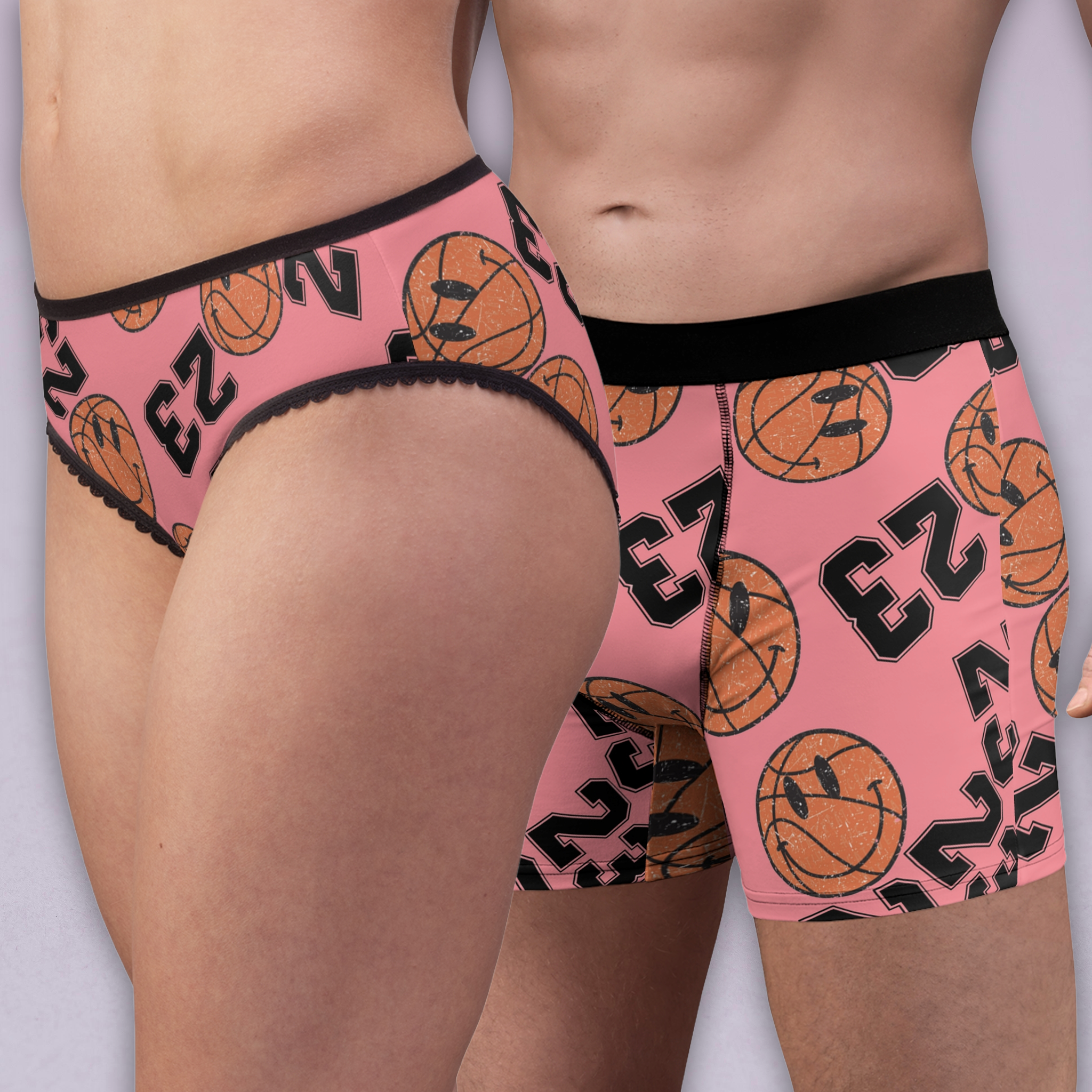 Couples matching number 23 basketball underwear set boxer & briefs