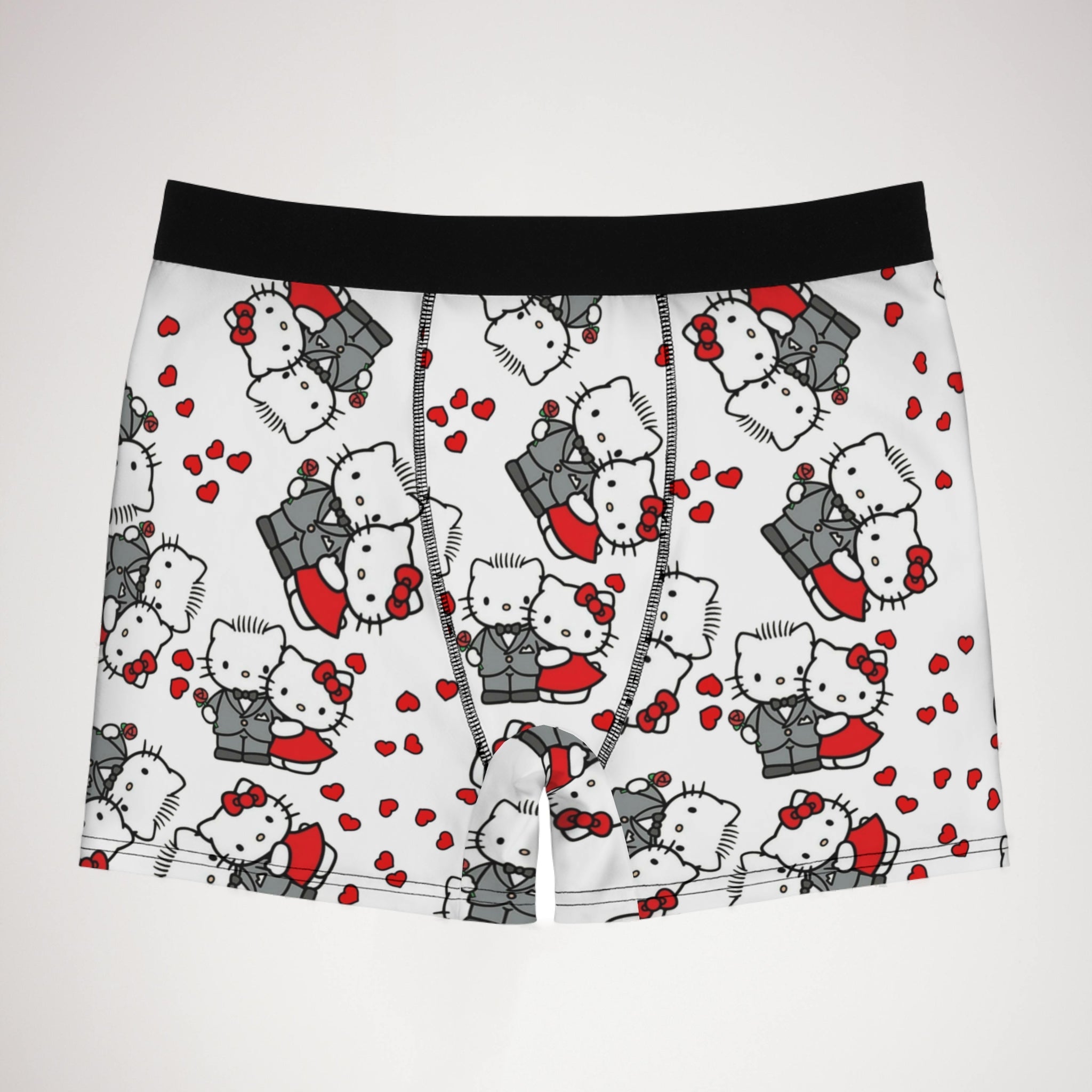 Men's boxer briefs kitty wedding anniversary white