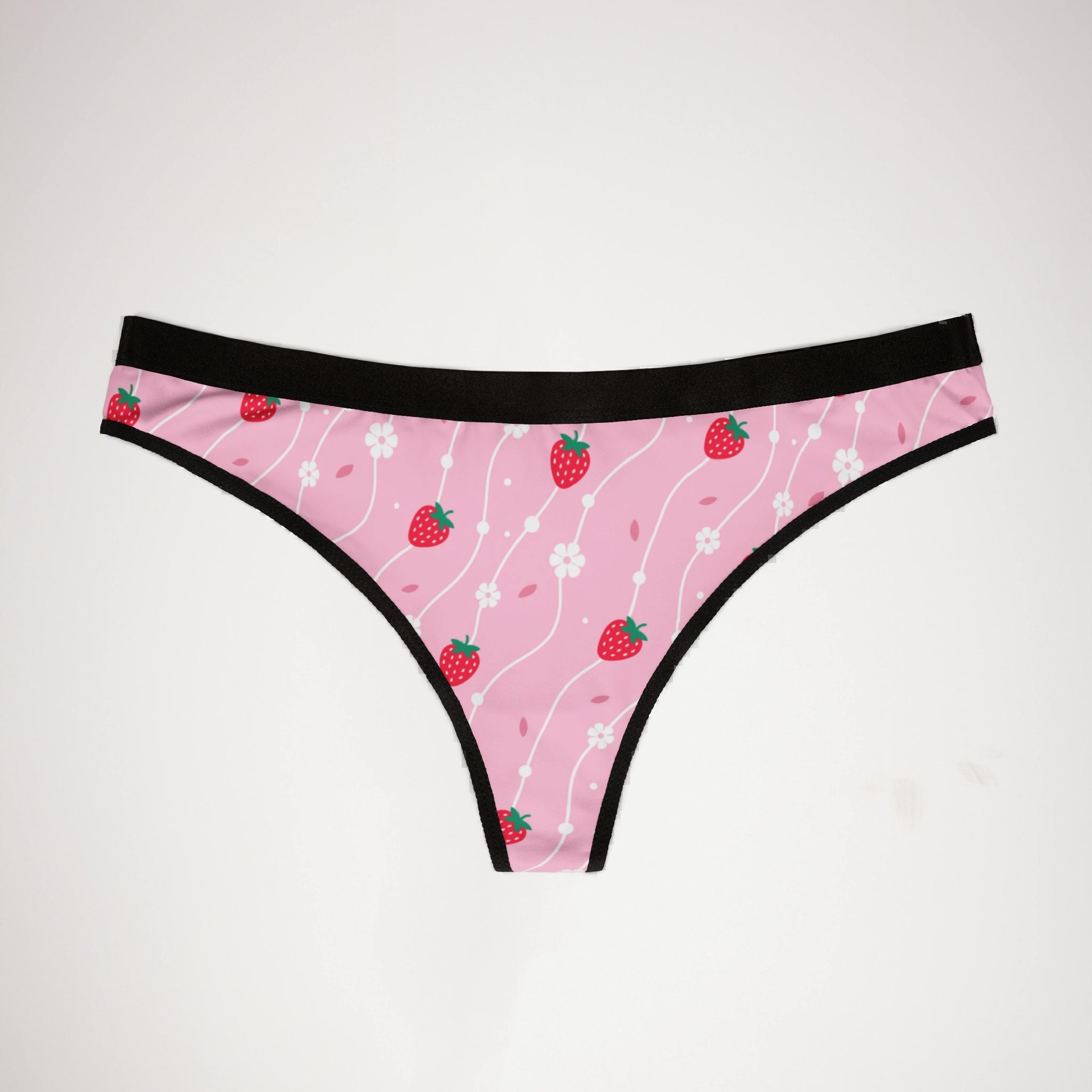 Women's thongs strawberry hot daisy