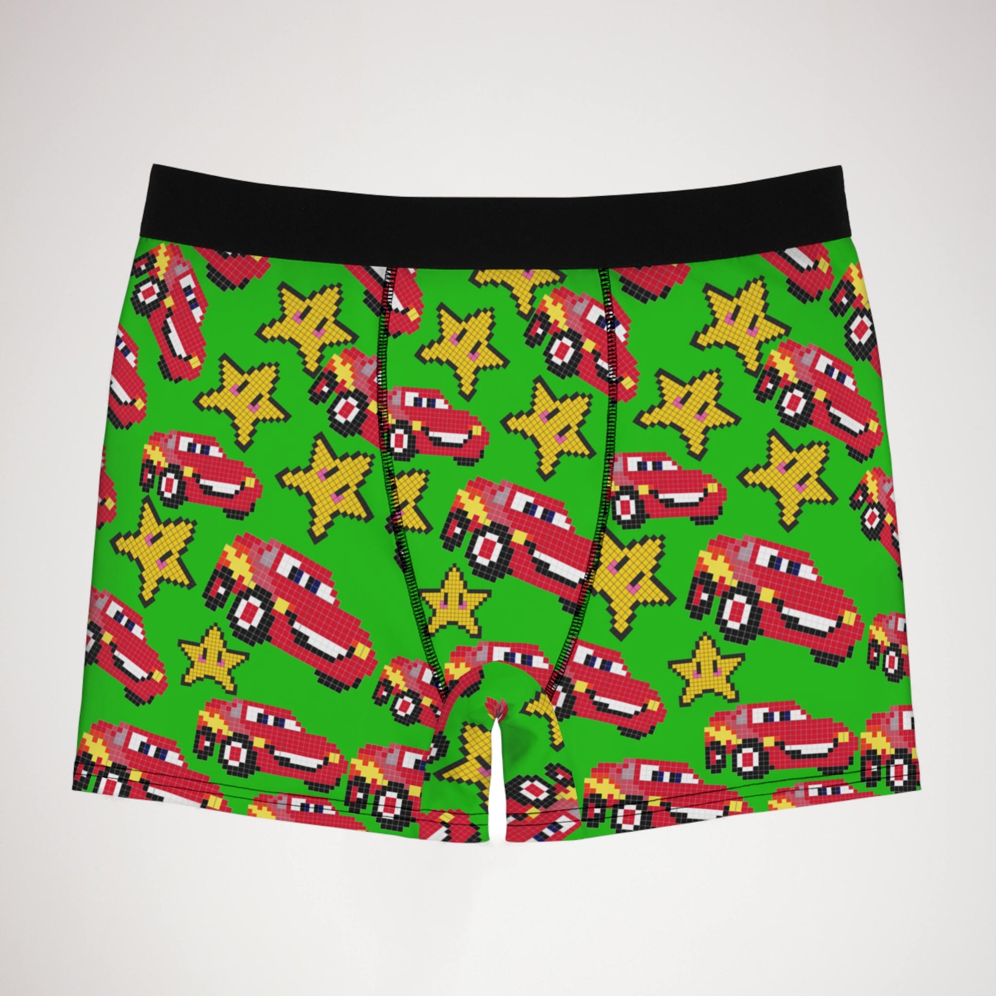 Men's boxer briefs mcqueen stars green