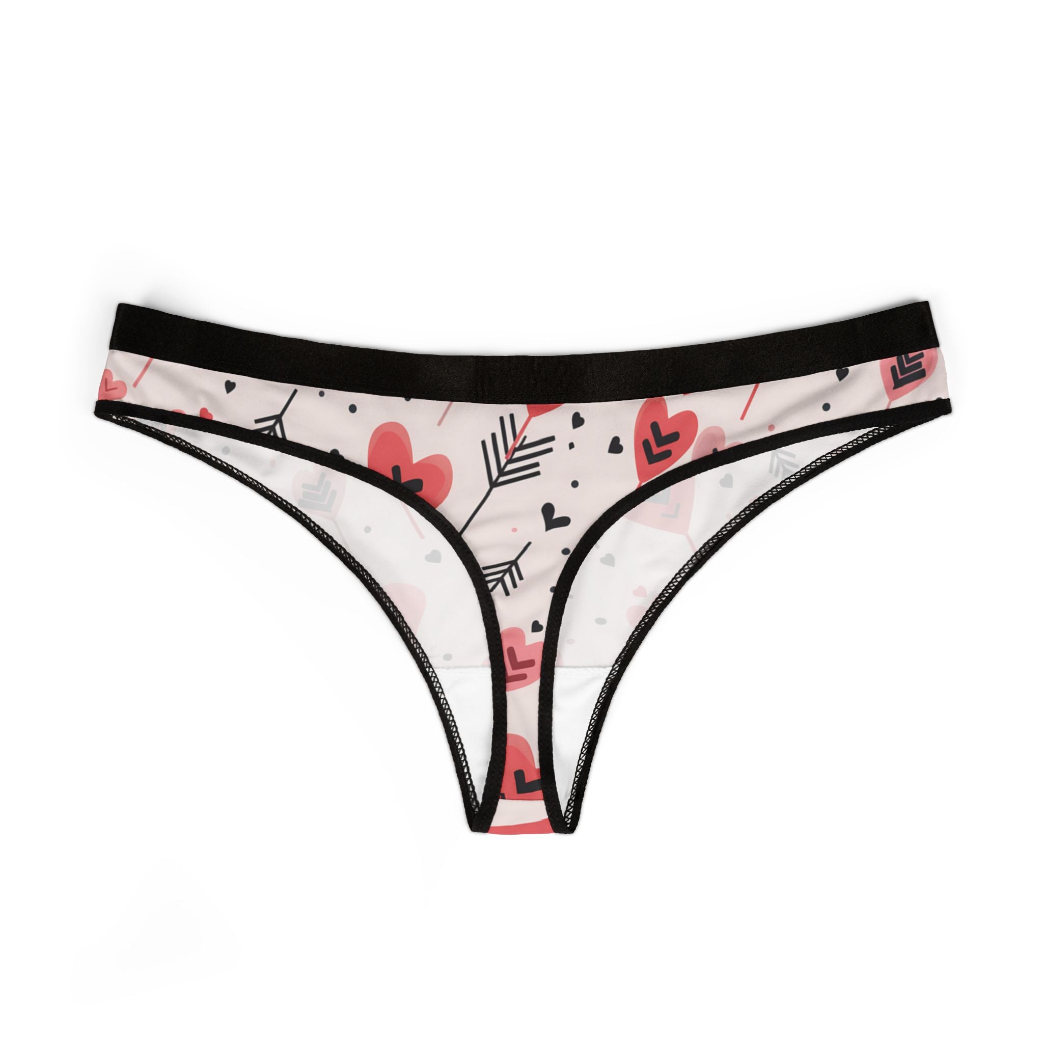 Women's thongs pink valentine