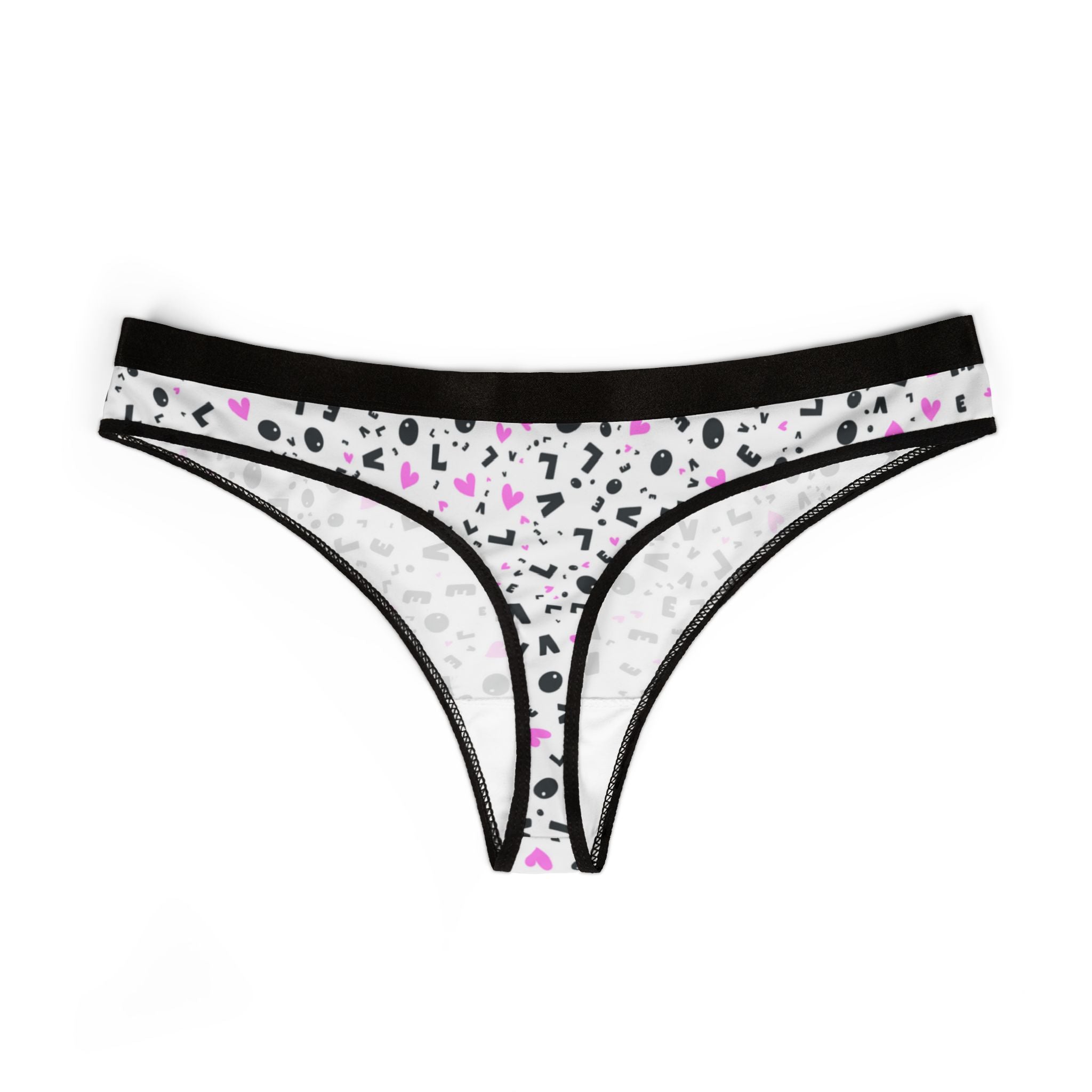 Women's thongs happy valentine's day